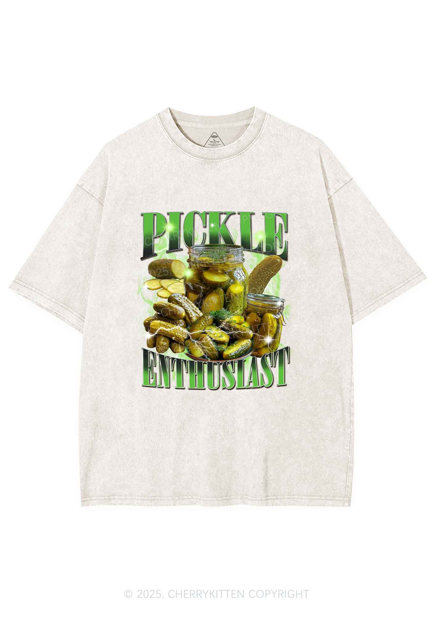 Pickle Enthusiast Y2K Shirts Washed Tee Cherrykitten