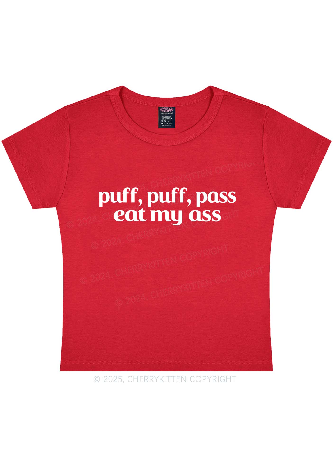 Puff Eat My Axx Y2K Baby Tee Cherrykitten