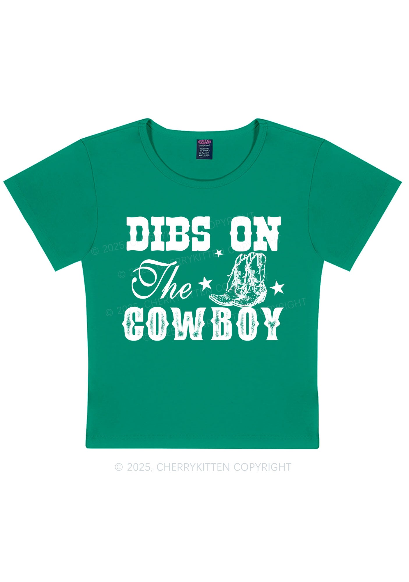 Dibs On The Cowboy Y2K Baby Tee Cherrykitten