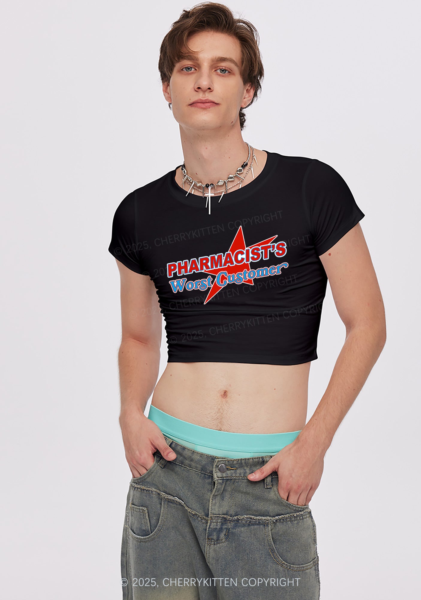 Pharmacists Worst Customer Y2K Baby Tee Cherrykitten
