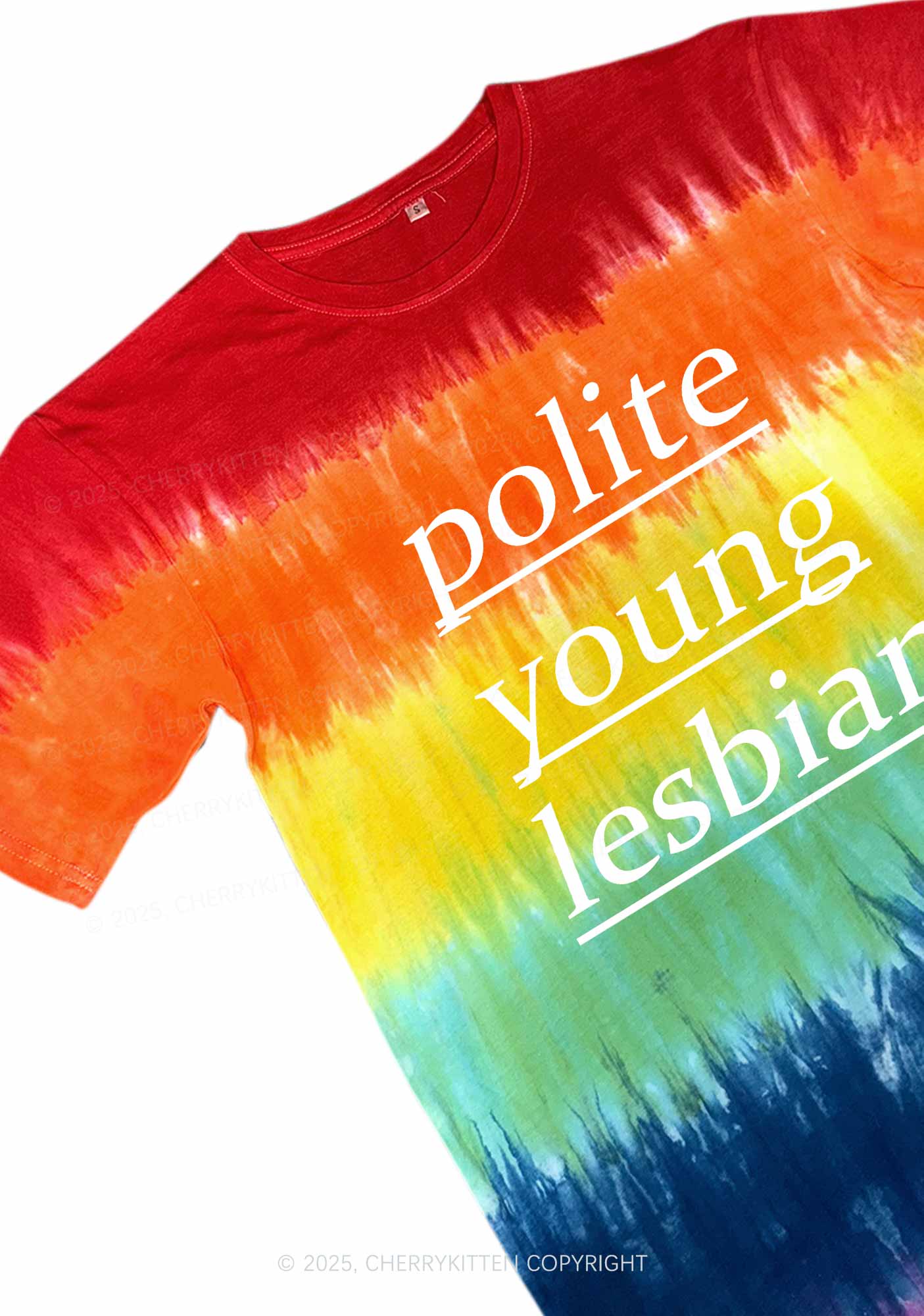 Polite Young Lesbian Y2K Tie Dye Shirts Cherrykitten