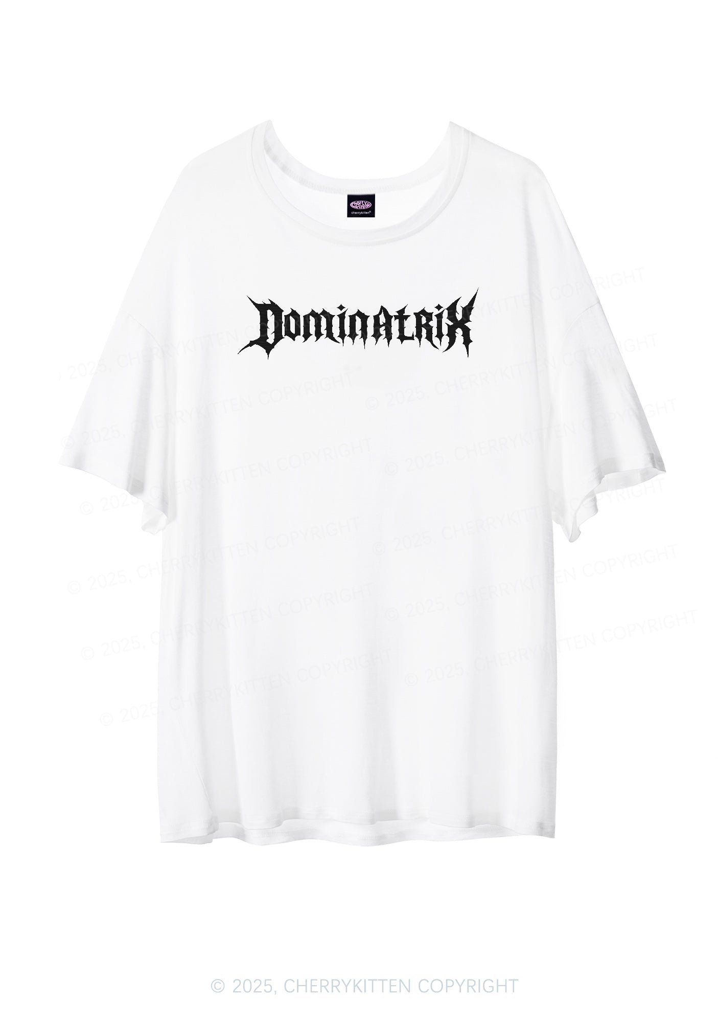Dominatrix Y2K Sheer Boyfriend Tee Cherrykitten