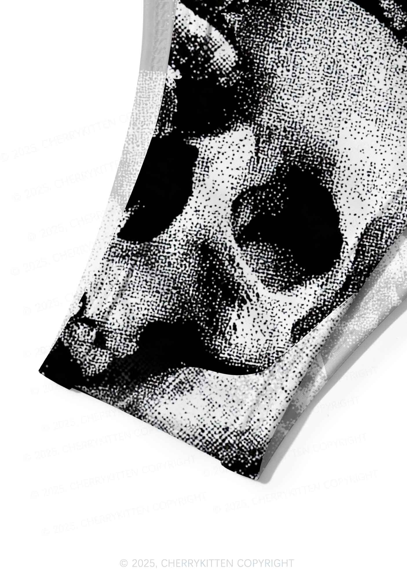 Halloween Gothic Skull Y2K Print Bikini Set Cherrykitten