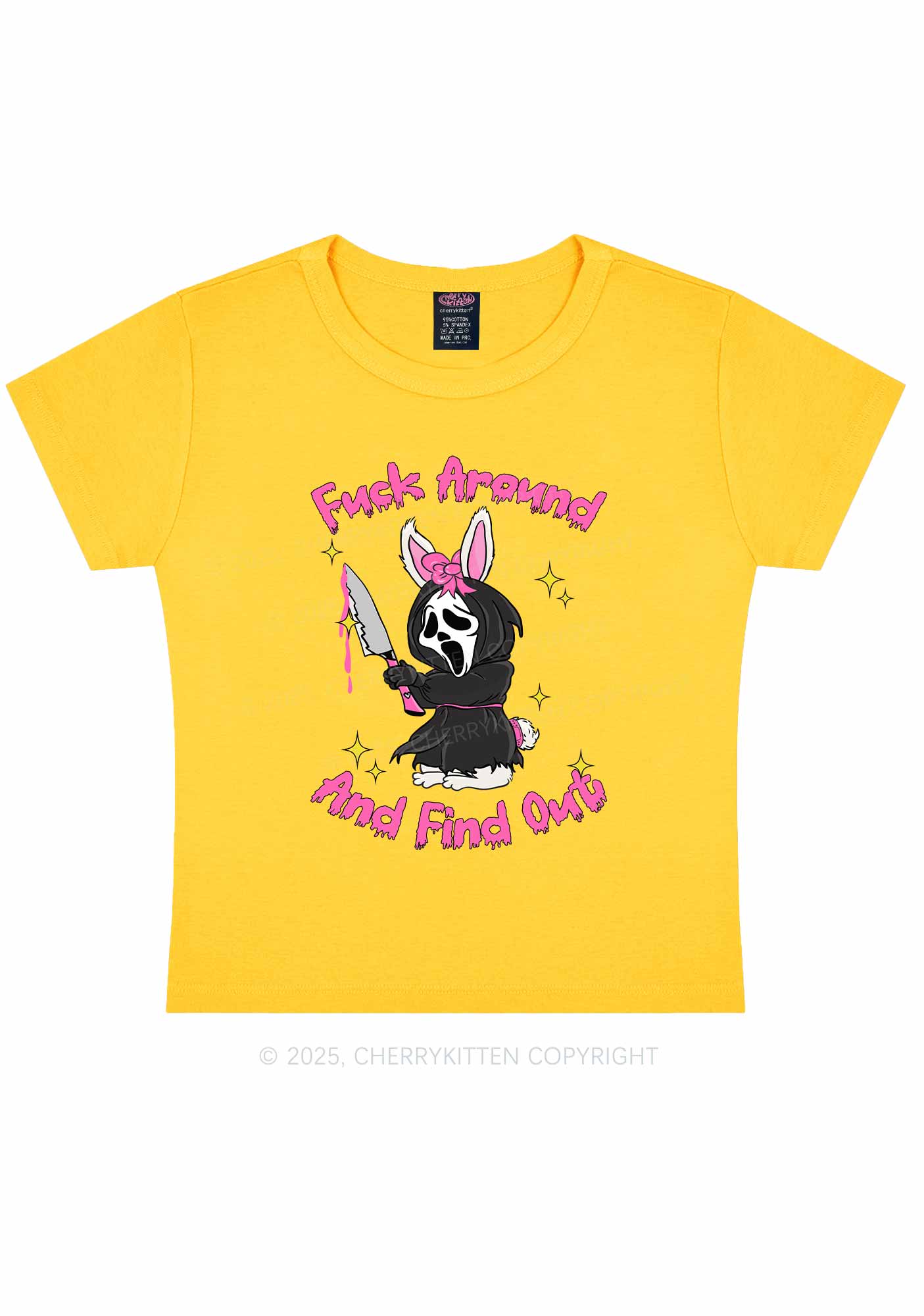 Halloween Fxxk Around Find Out Y2K Baby Tee Cherrykitten