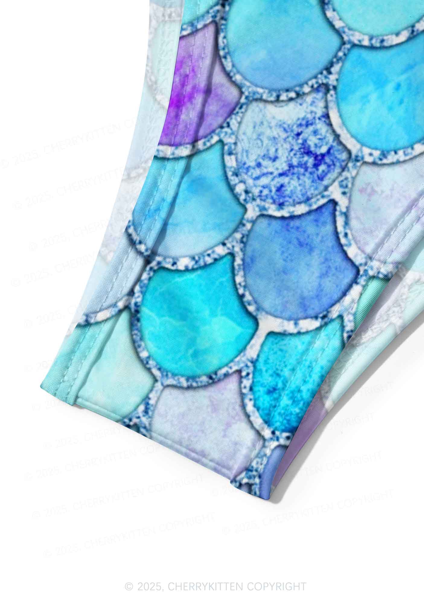 Colorful Fish Scales Y2K Print Bikini Set Cherrykitten