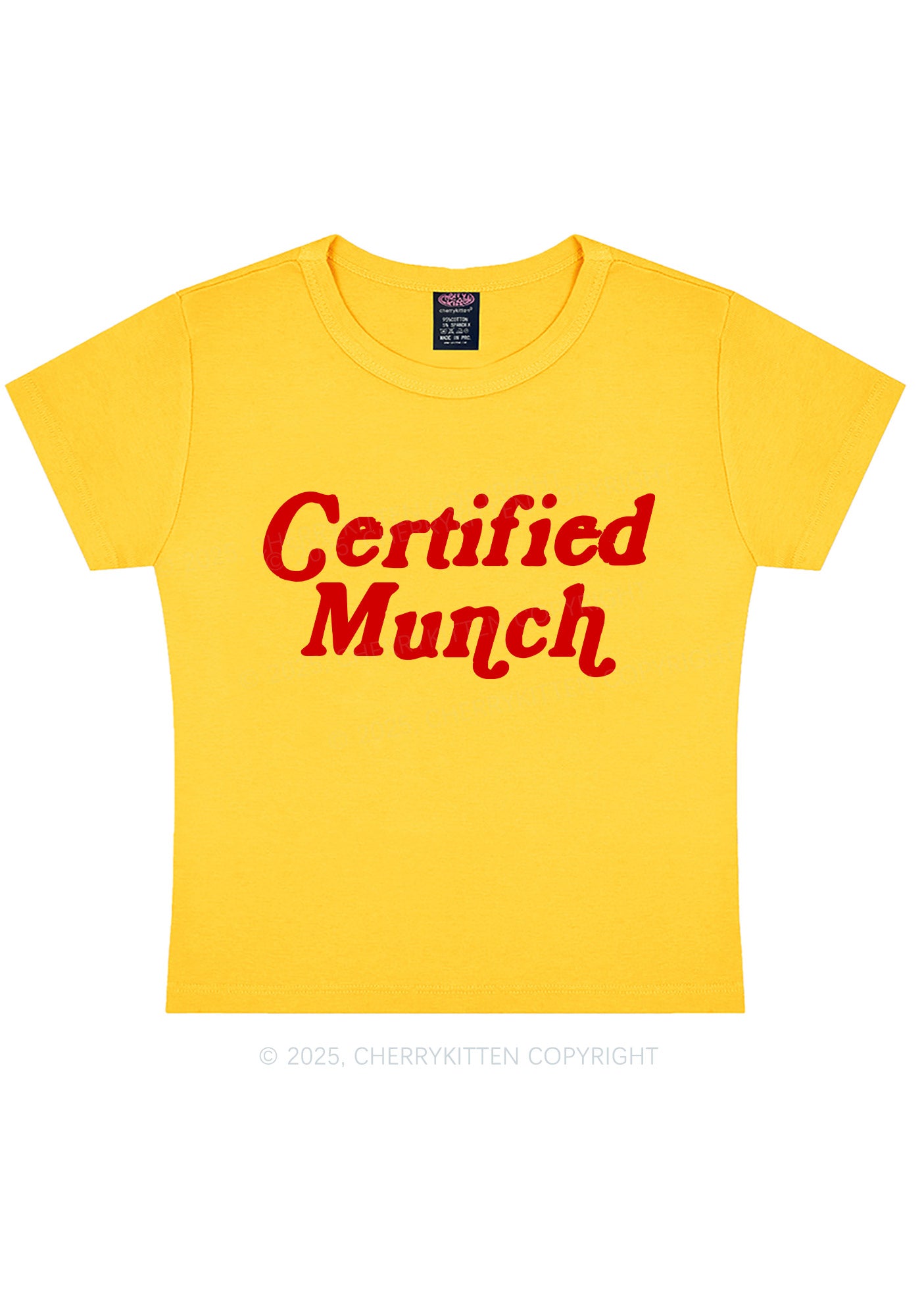 Certified Munch Y2K Baby Tee Cherrykitten