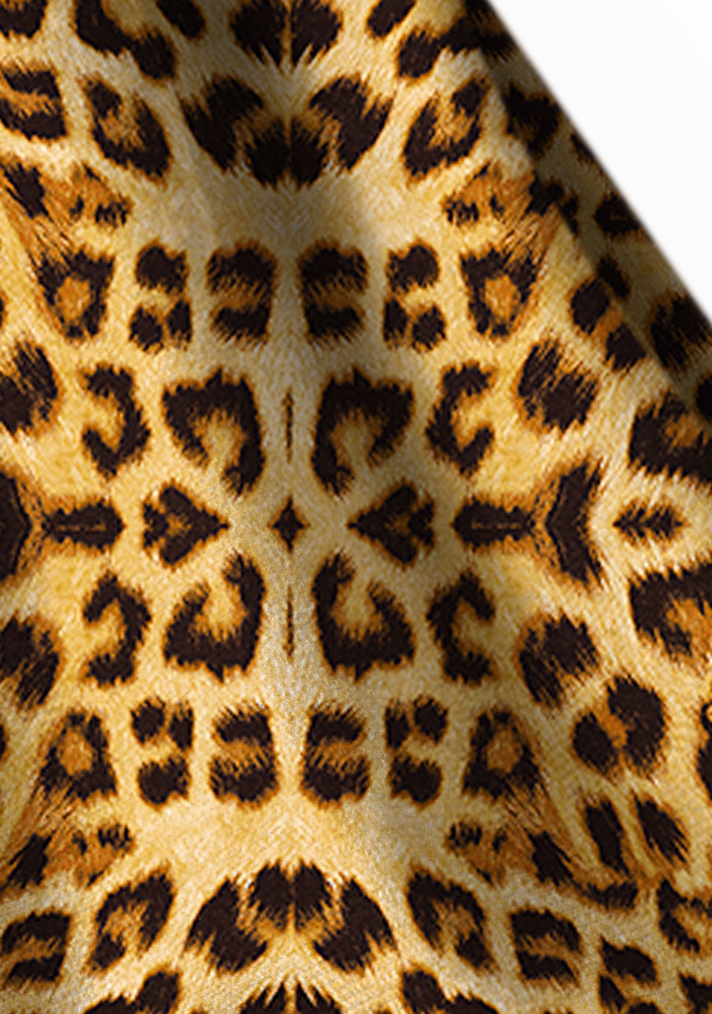 Brown Leopard Y2K Print Foldover Waistband Cherrykitten