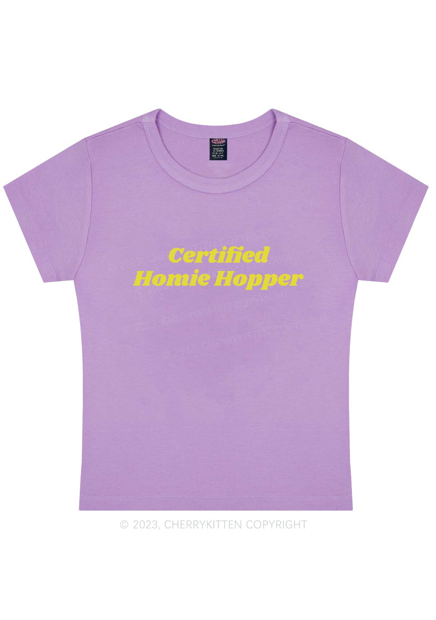 Curvy Certified Homie Hopper Y2K Baby Tee Cherrykitten