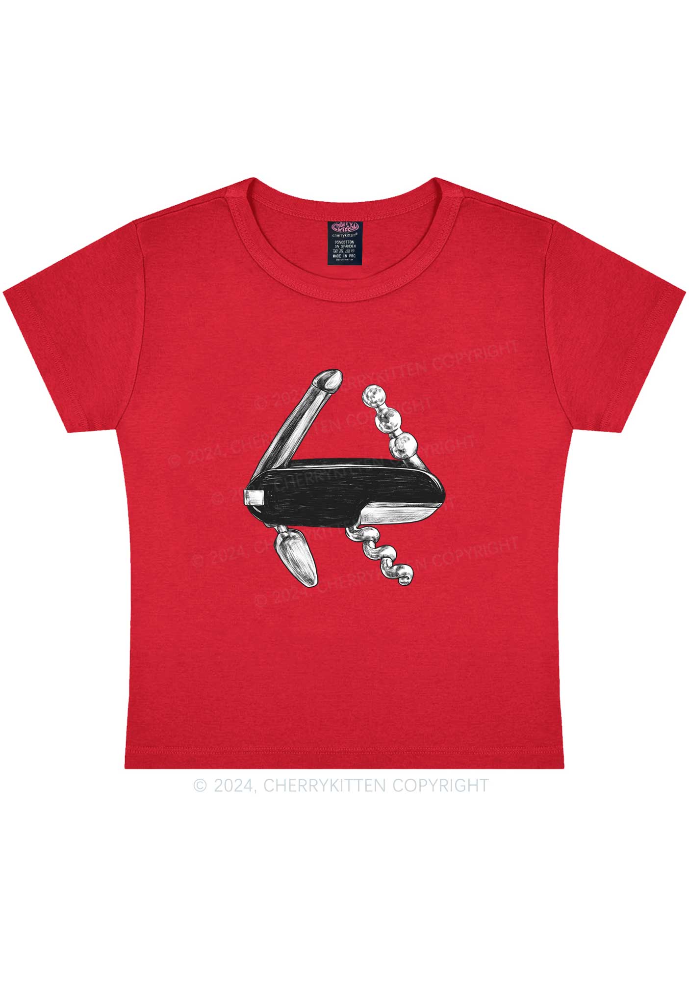Bottle Opener Y2K Baby Tee Cherrykitten