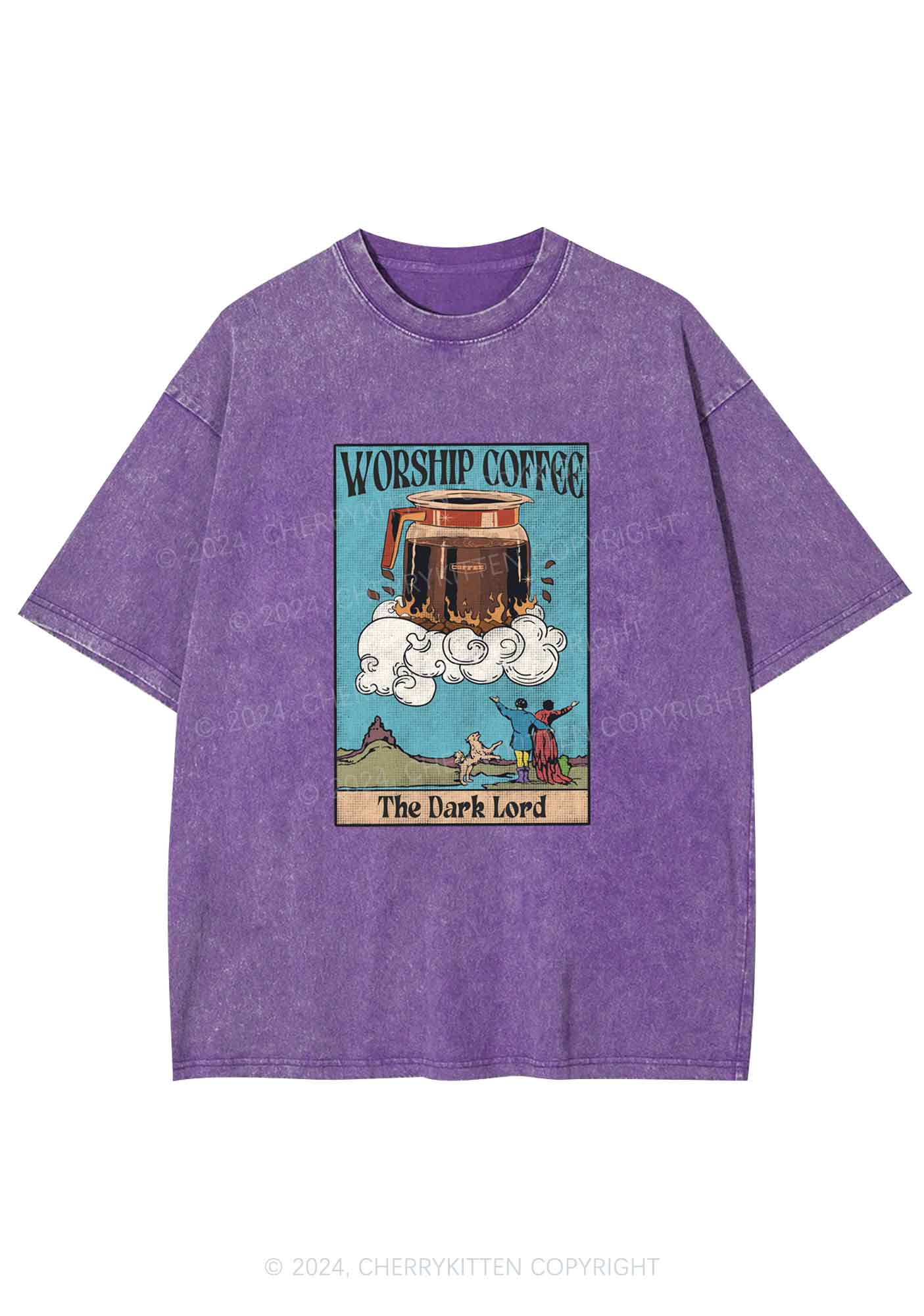 Worship Coffee Y2K Washed Tee Cherrykitten