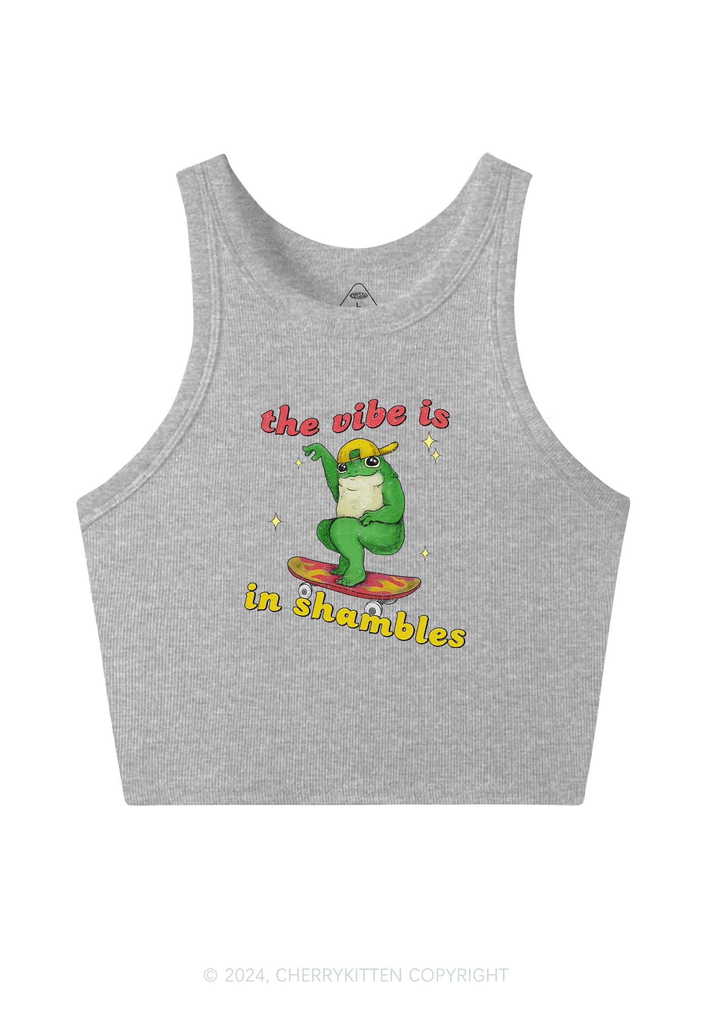 Shambles Vibe Y2K Crop Tank Top Cherrykitten