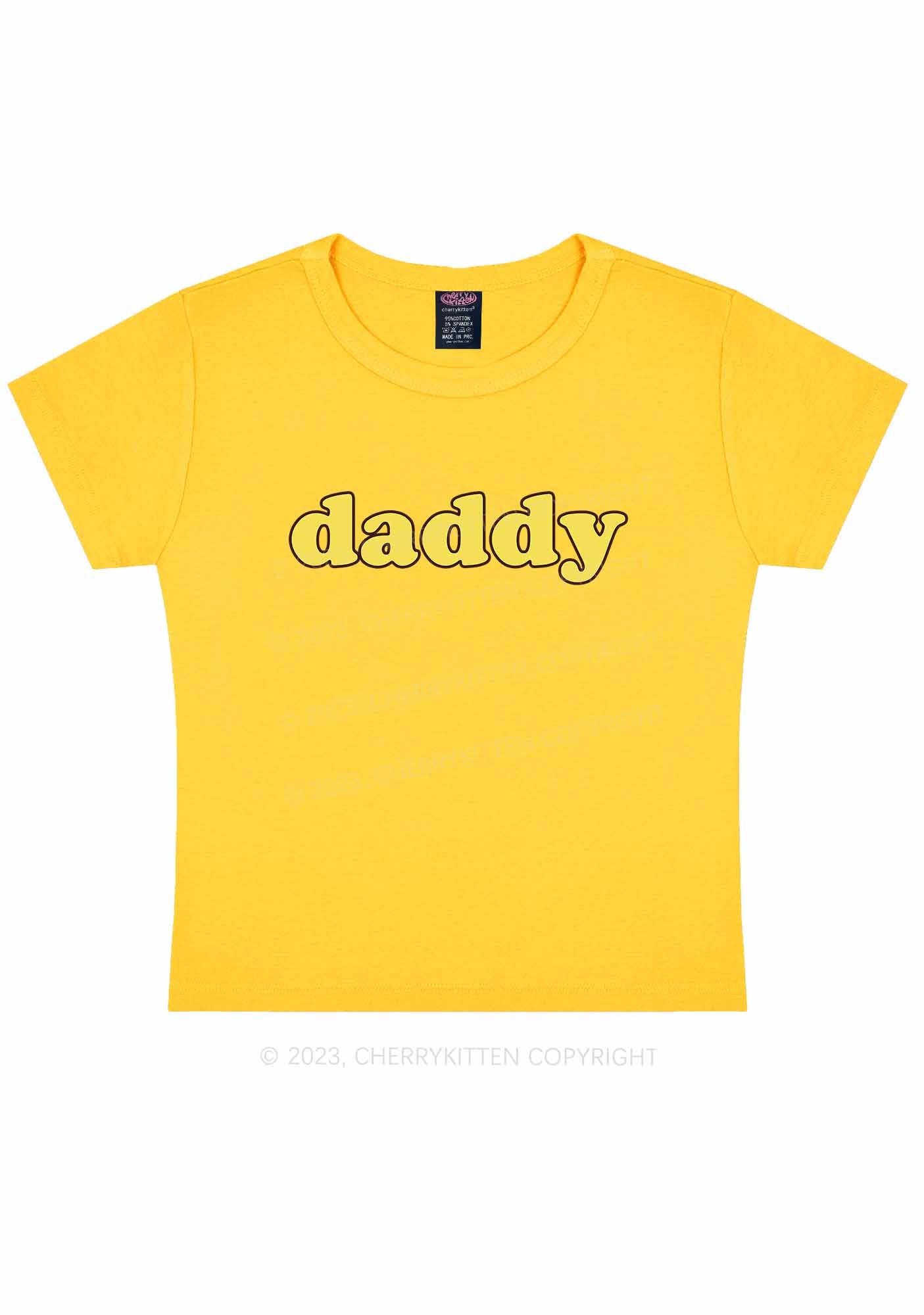 Just Daddy Y2K Baby Tee Cherrykitten