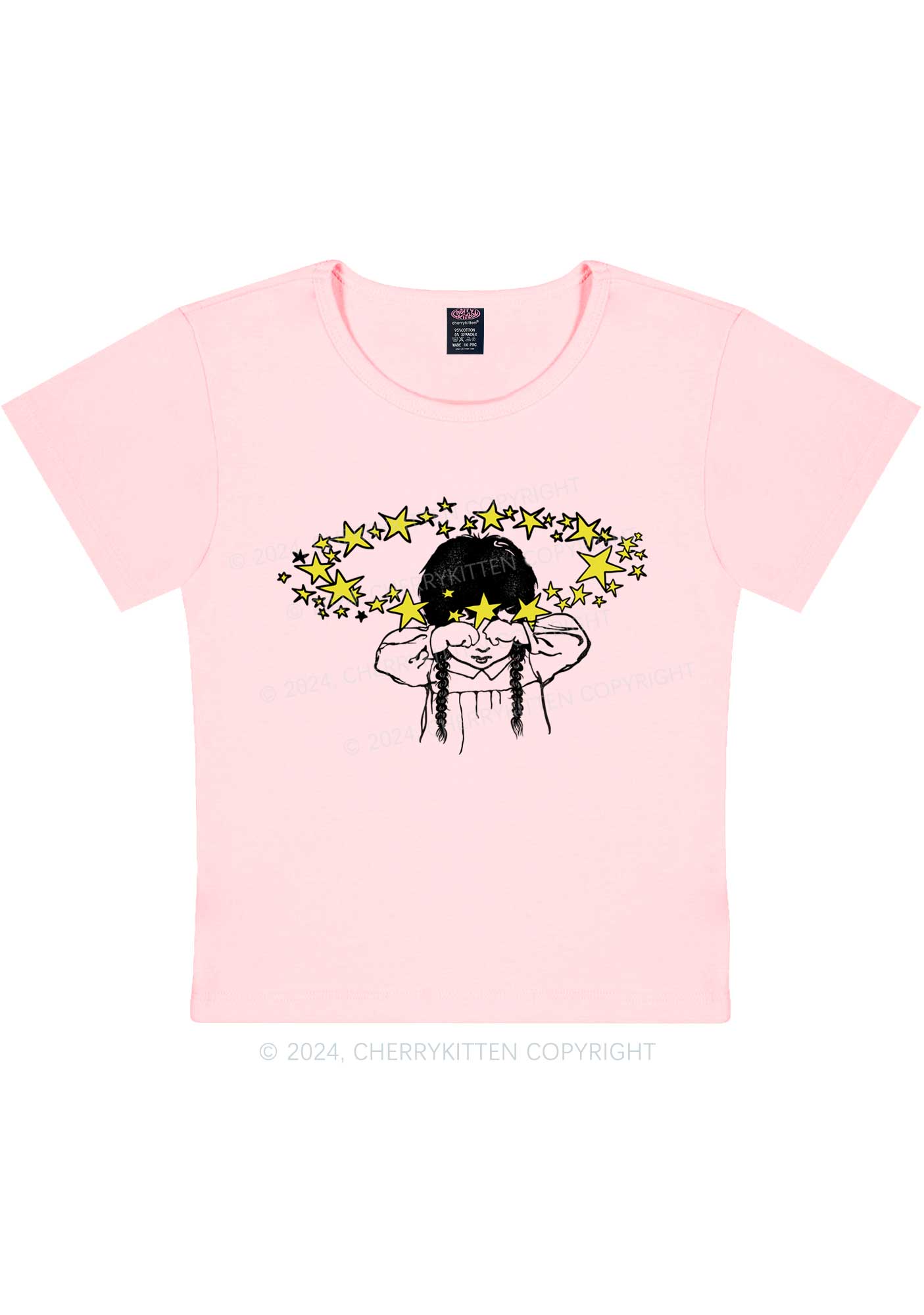 Stars In Your Eyes Y2K Baby Tee Cherrykitten