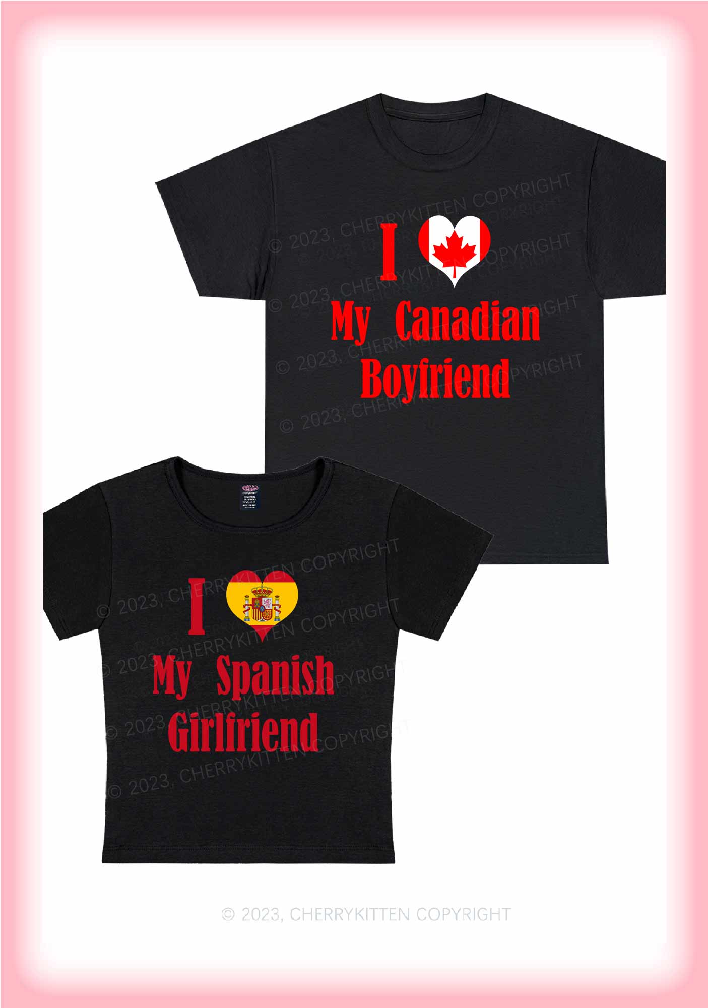 Custom Country Y2K Valentine's Day Shirt Cherrykitten