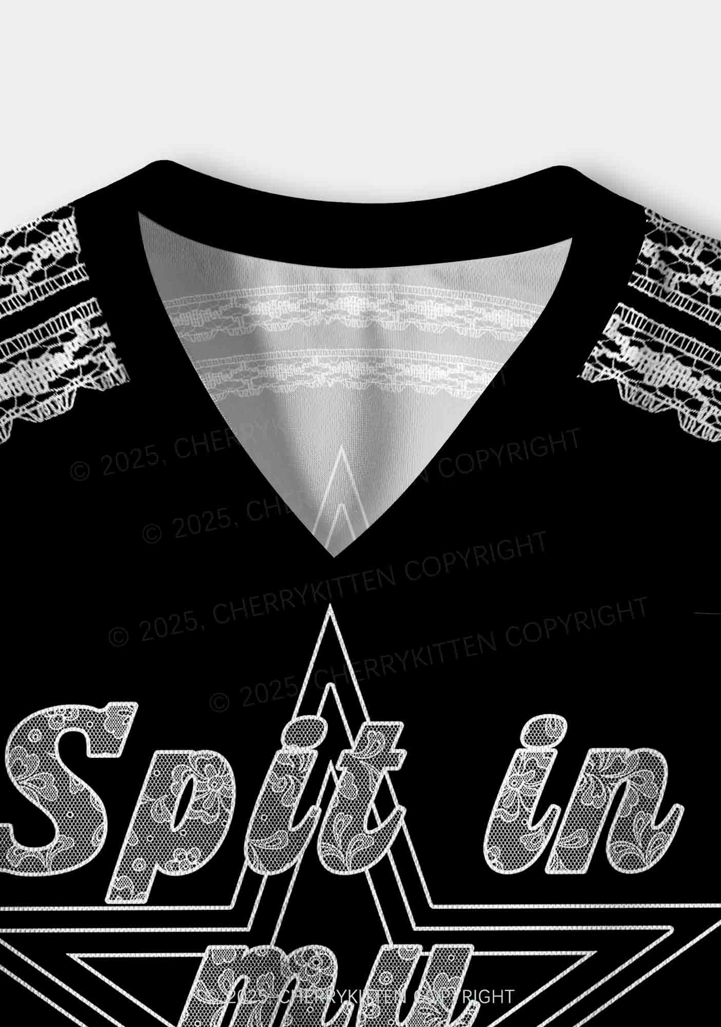 Custom Spit In My Mouth Y2K Crop Sport Jersey Shirts Cherrykitten
