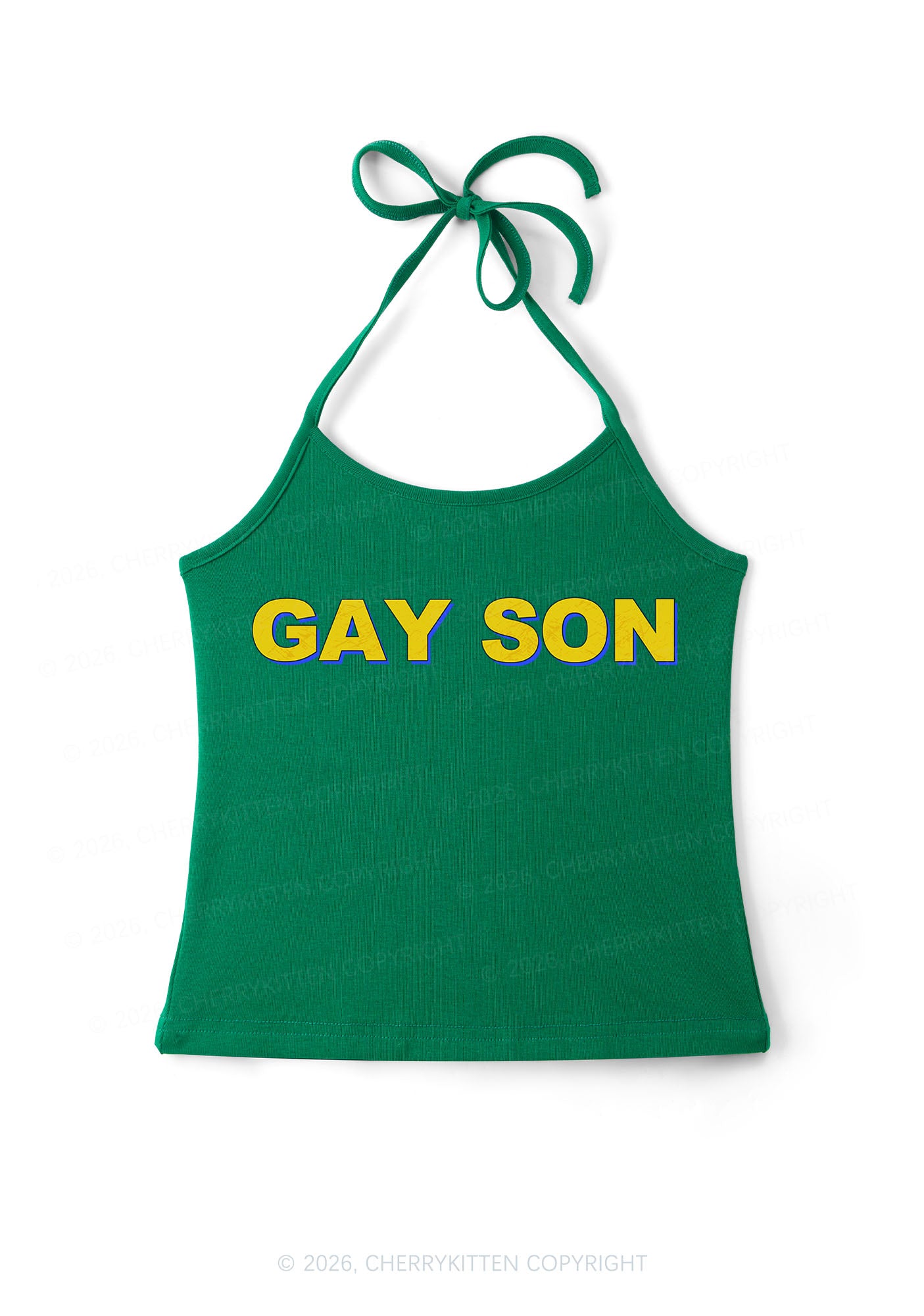 Gay Son Pride Y2K Halter Neck Cami Cherrykitten