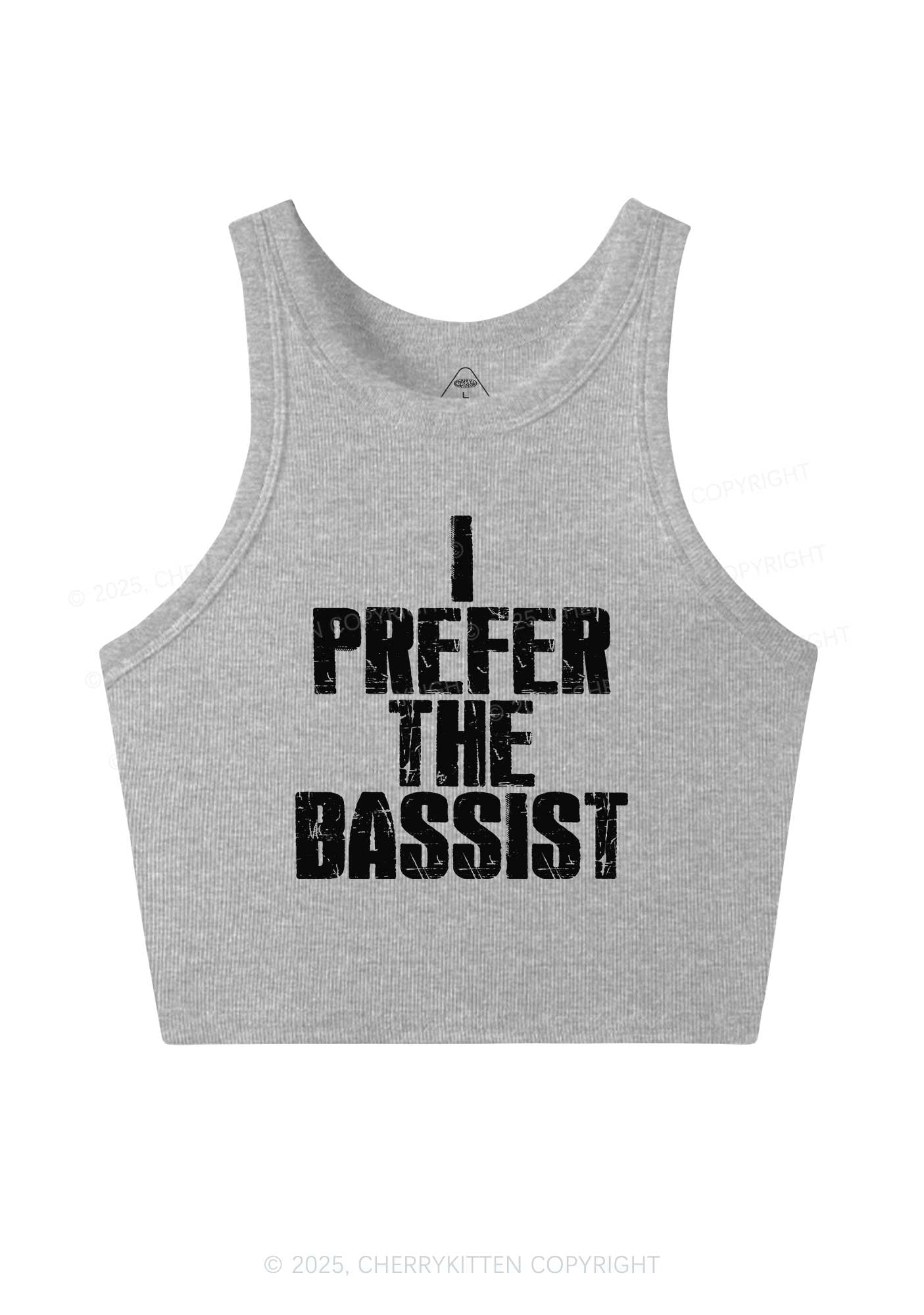 I Prefer The Bassist Y2K Crop Tank Top Cherrykitten