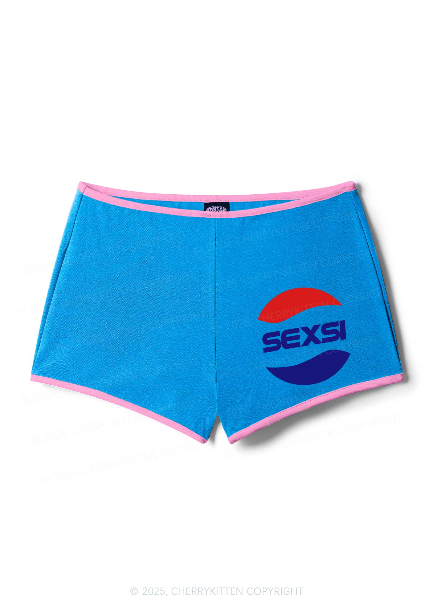 Red Blue Sexsi Y2K Booty Shorts Cherrykitten