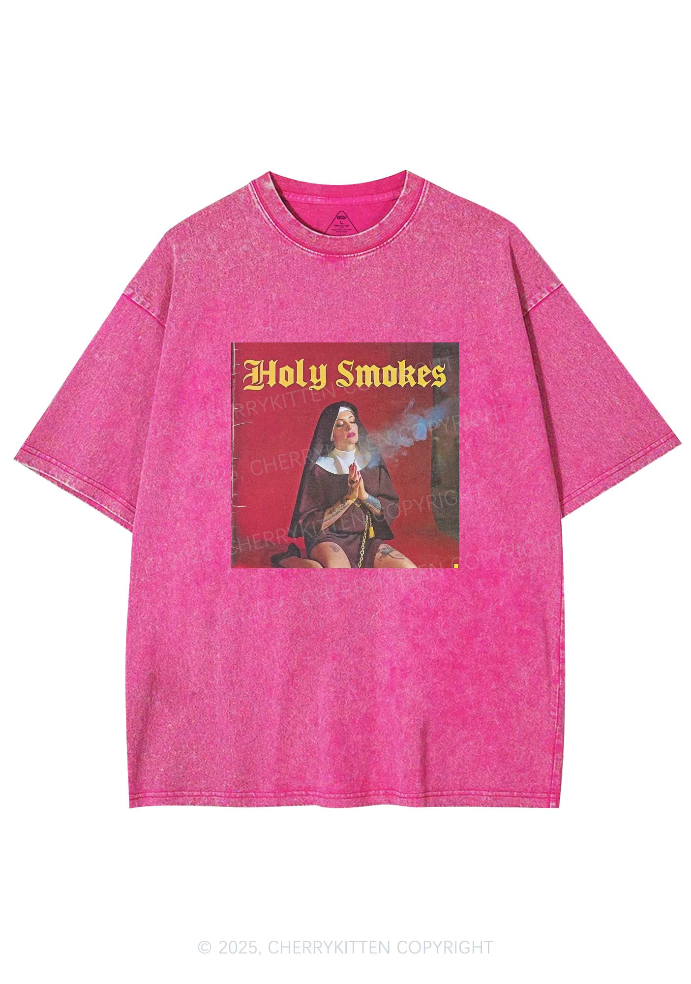 Holy Smokes Y2K Washed Tee Cherrykitten