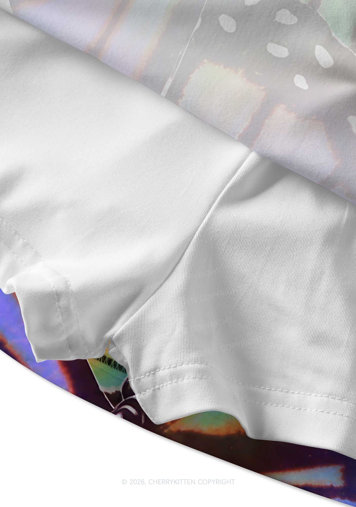 Rainbow Butterfly Y2K Print Mini Skirt Cherrykitten