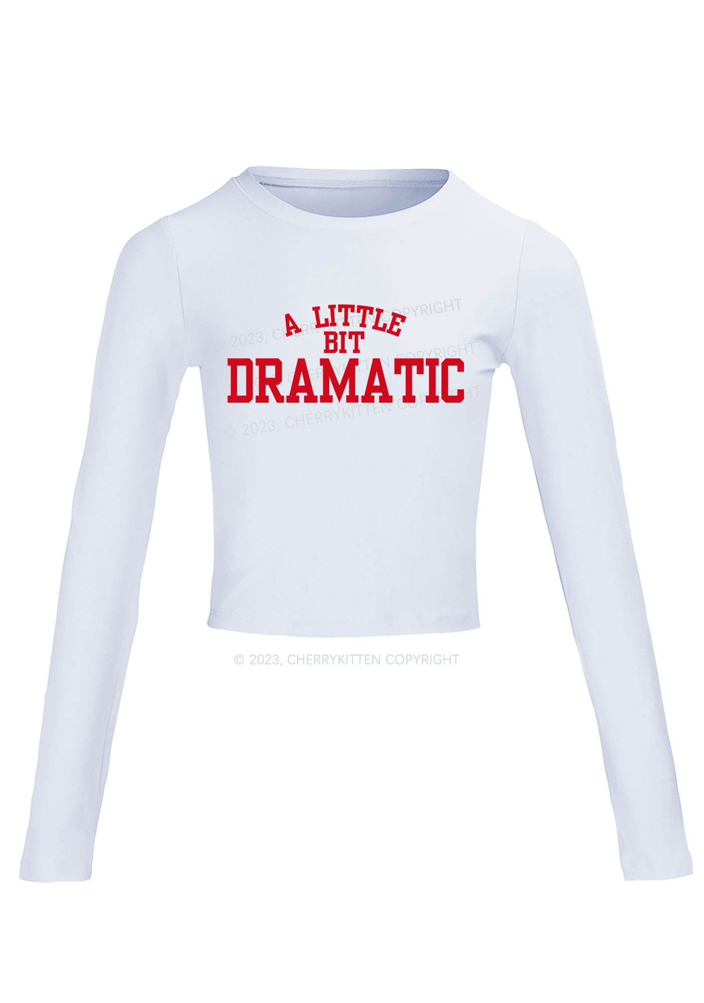 A Little Bit Dramatic Long Sleeve Crop Top Cherrykitten