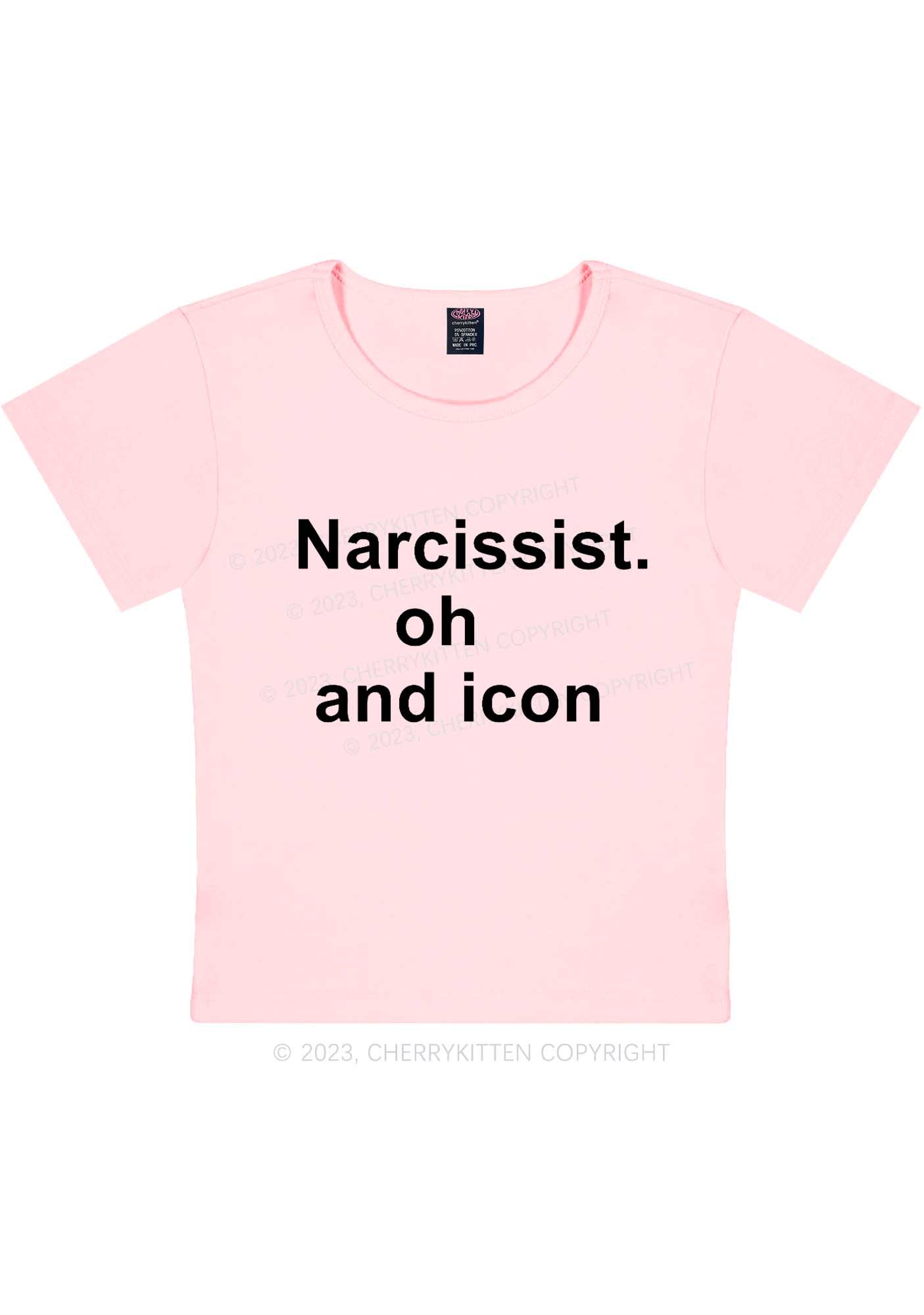 Narcissist Icon Y2K Baby Tee Cherrykitten