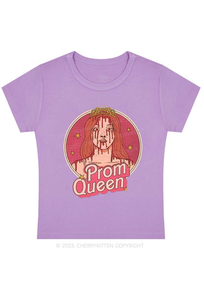 Bloodstain Prom Queen Halloween Y2K Baby Tee Cherrykitten