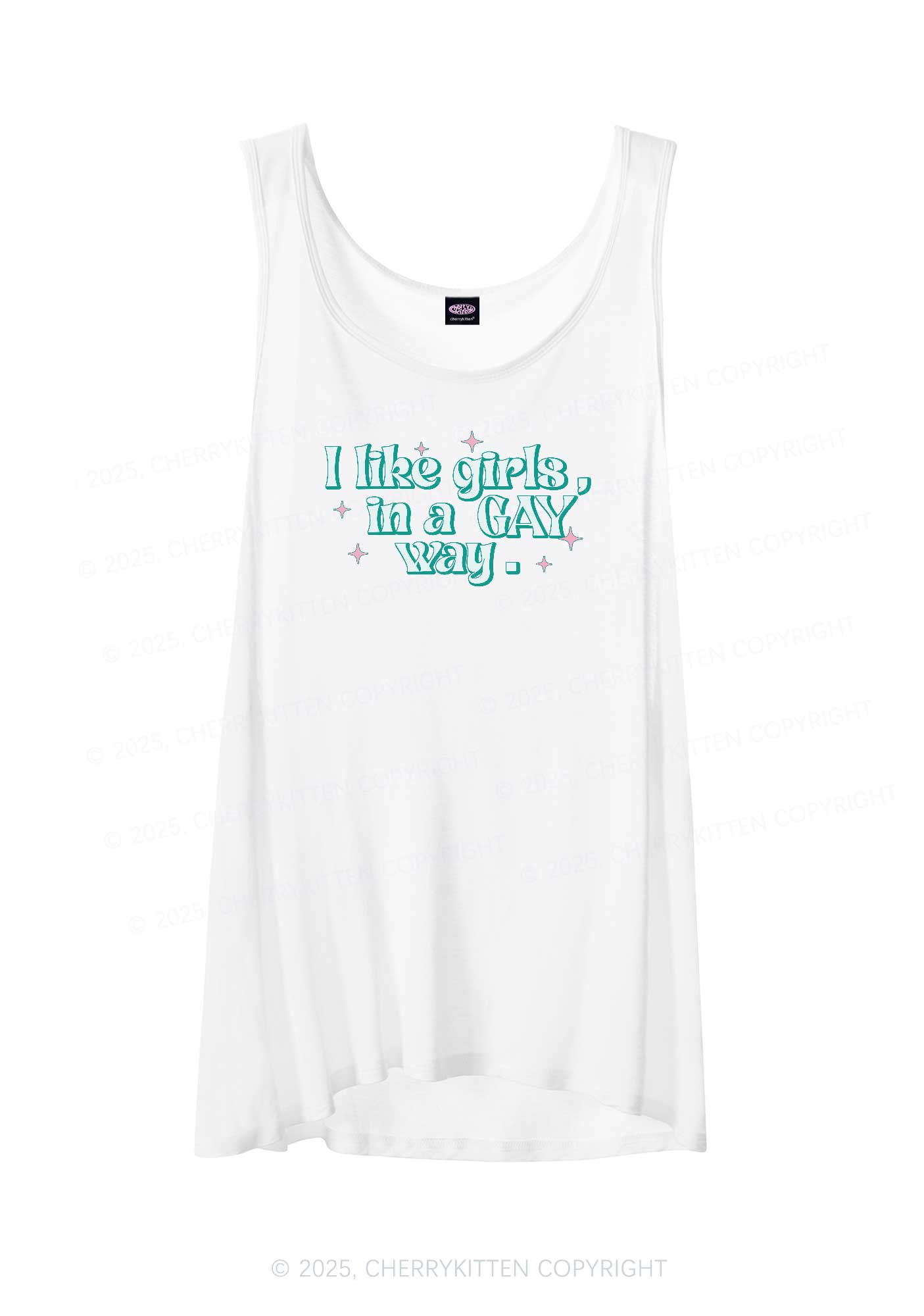 Like Girls In Gay Way Pride Y2K Sheer Boyfriend Tank Cherrykitten