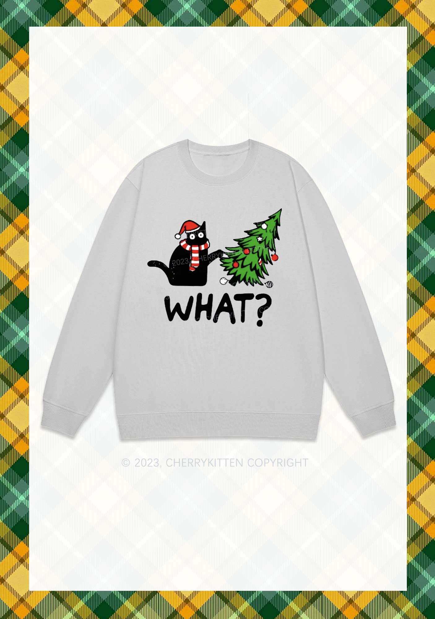 What Christmas Tree Y2K Sweatshirt Cherrykitten