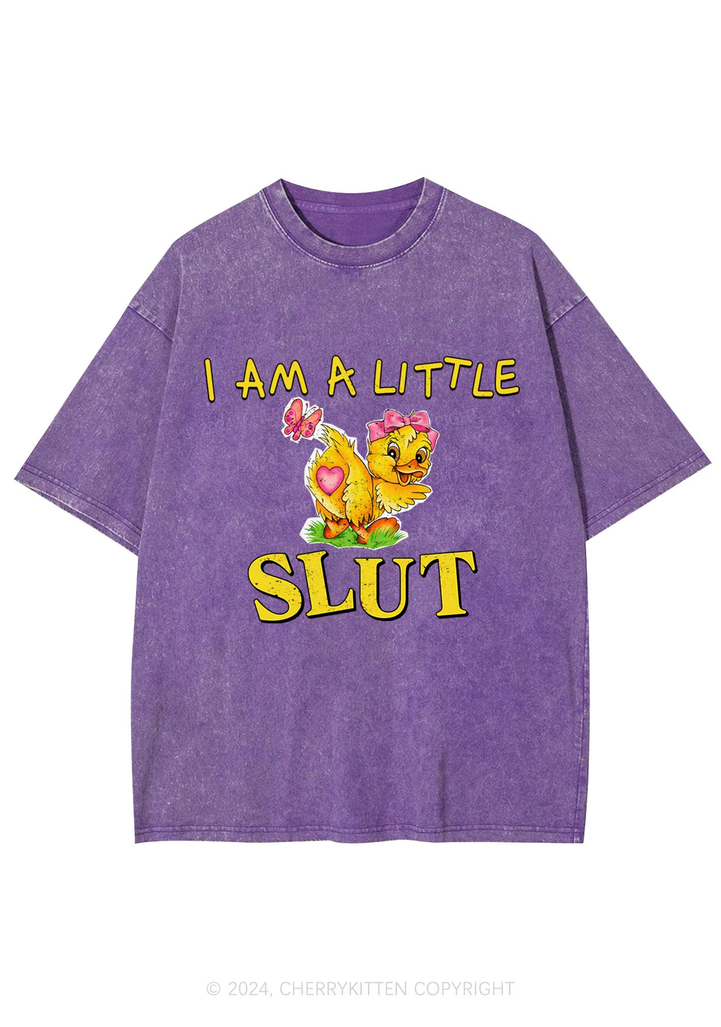 Little Slxt Y2K Washed Tee Cherrykitten