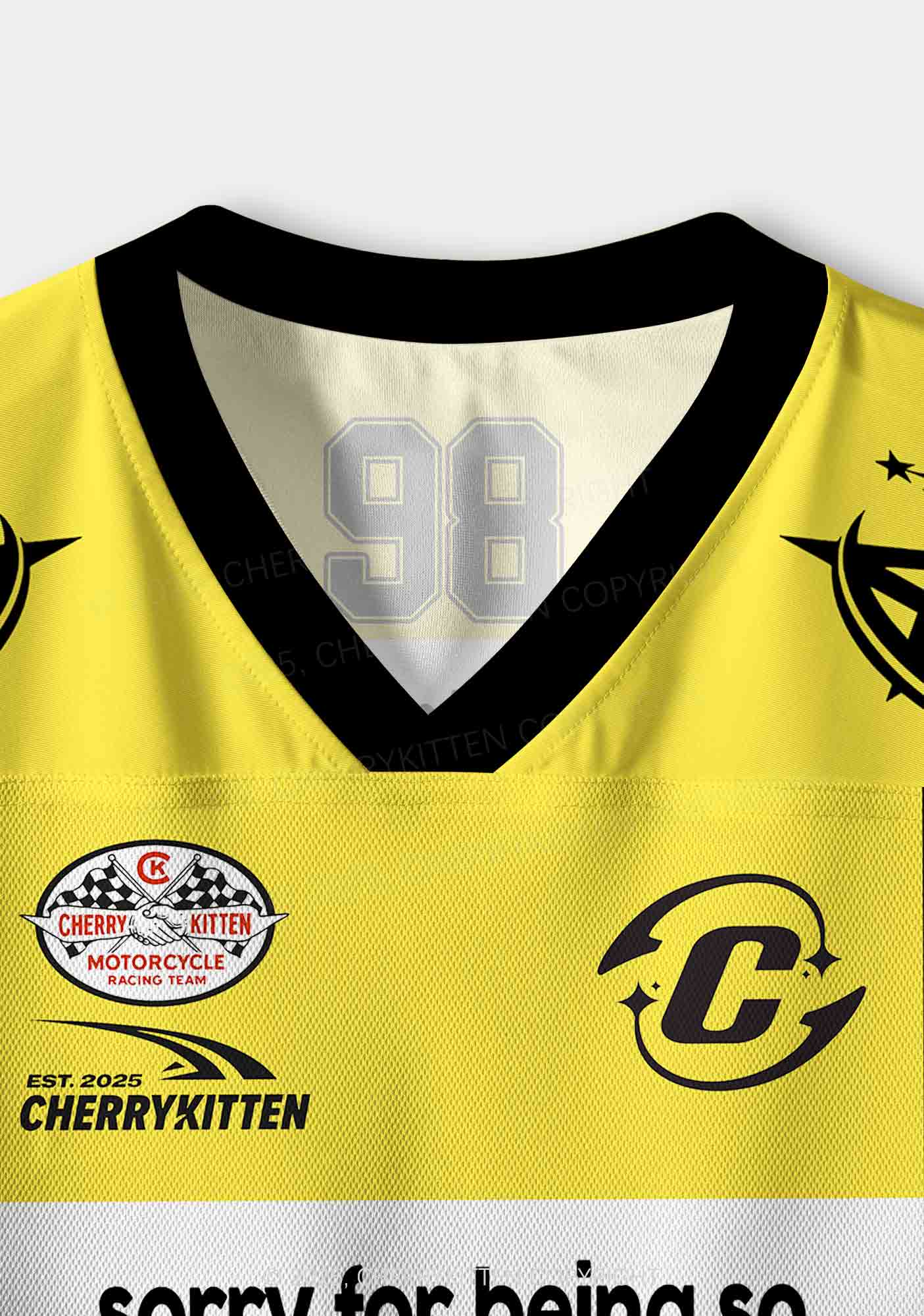 Custom Sorry For Being So Funny Y2K Crop Sport Jersey Shirts Cherrykitten