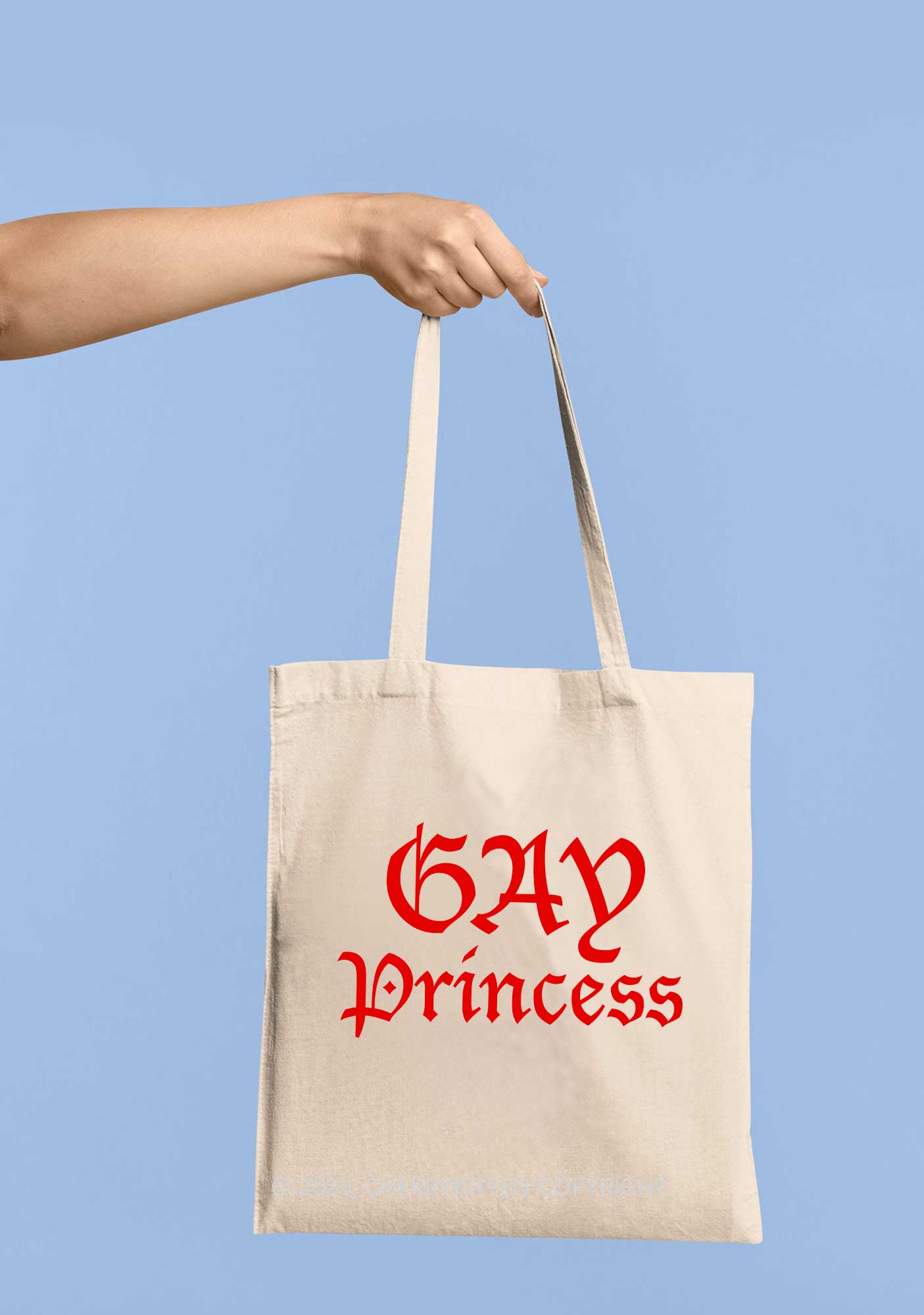 Gay Princess Pride Y2K Canvas Tote Bag Cherrykitten
