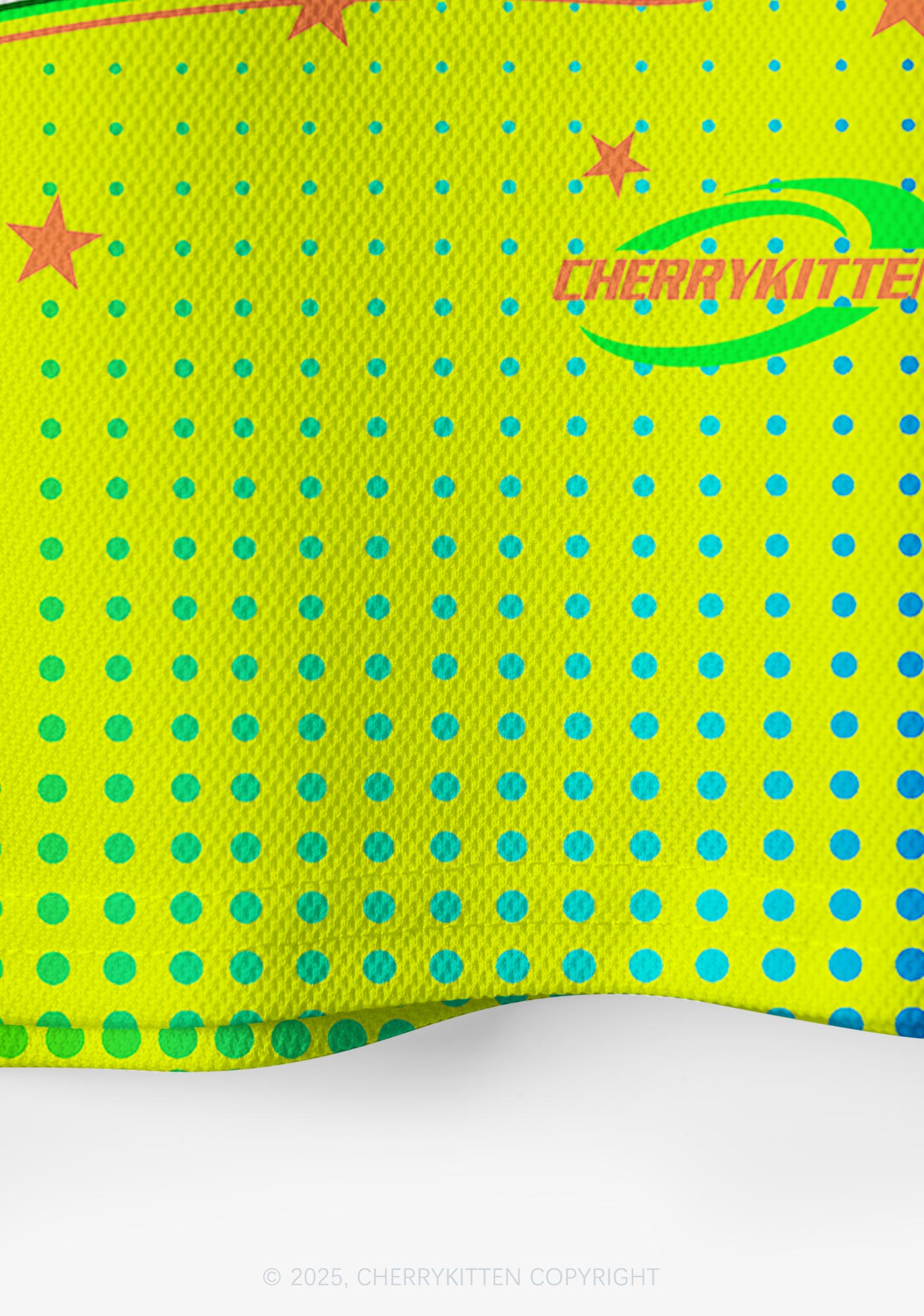 Custom Neon Yellow Ketamxxe Y2K Crop Sport Jersey Shirts Cherrykitten