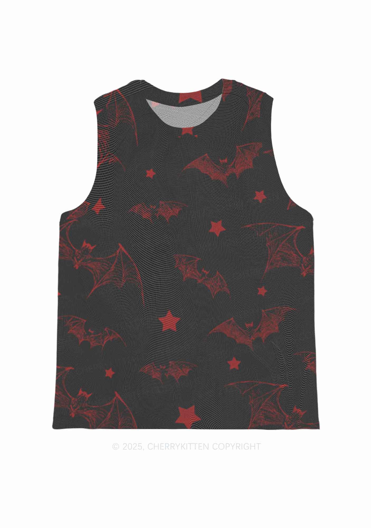 Bat And Star Y2K Mesh Muscle Tank Cherrykitten