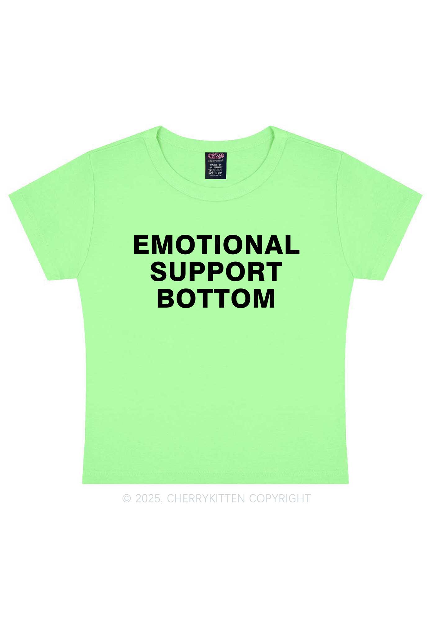 Emotional Support Bottom Pride Y2K Baby Tee Cherrykitten