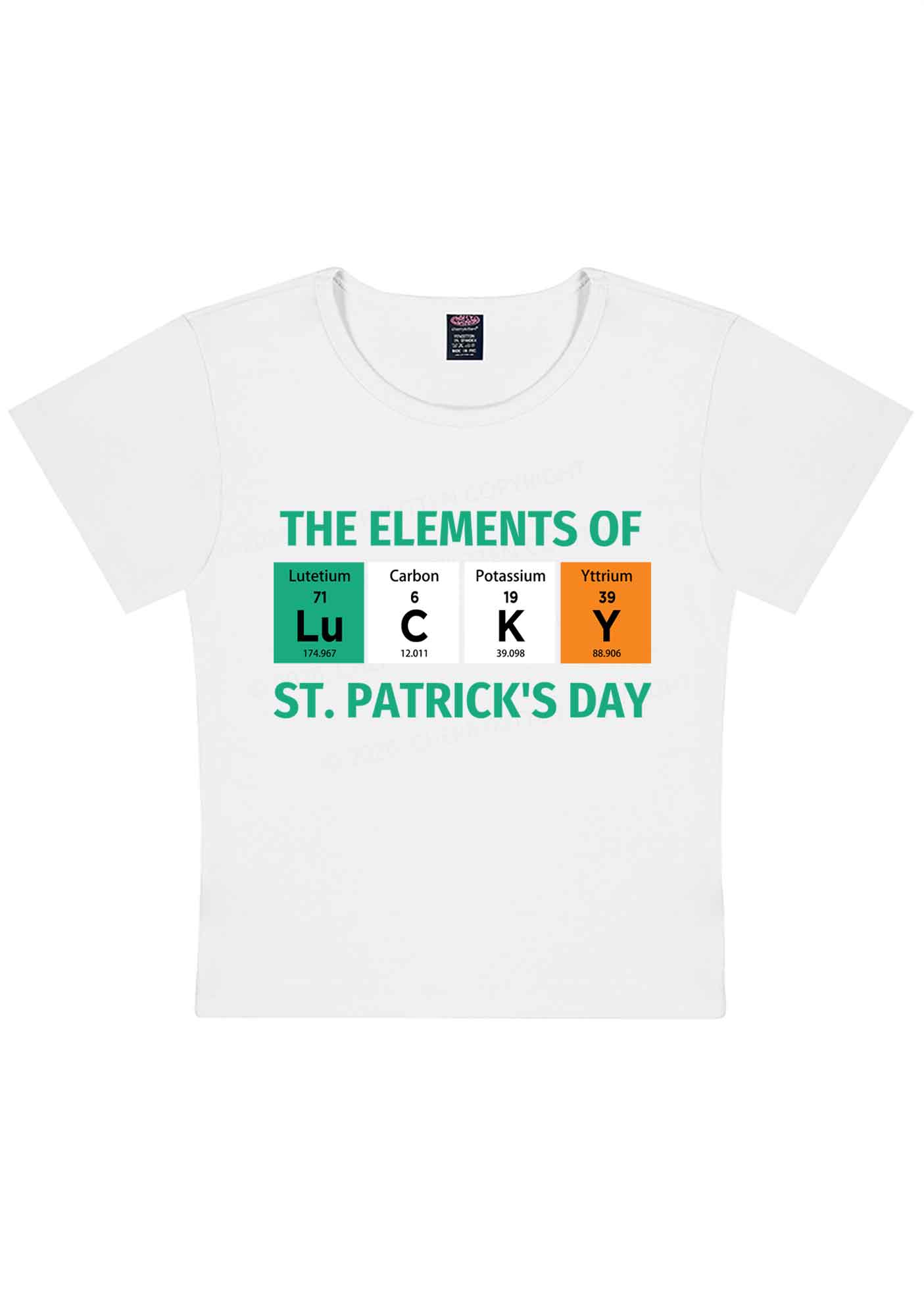 Elements Of Lucky St Patricks Y2K Baby Tee Cherrykitten