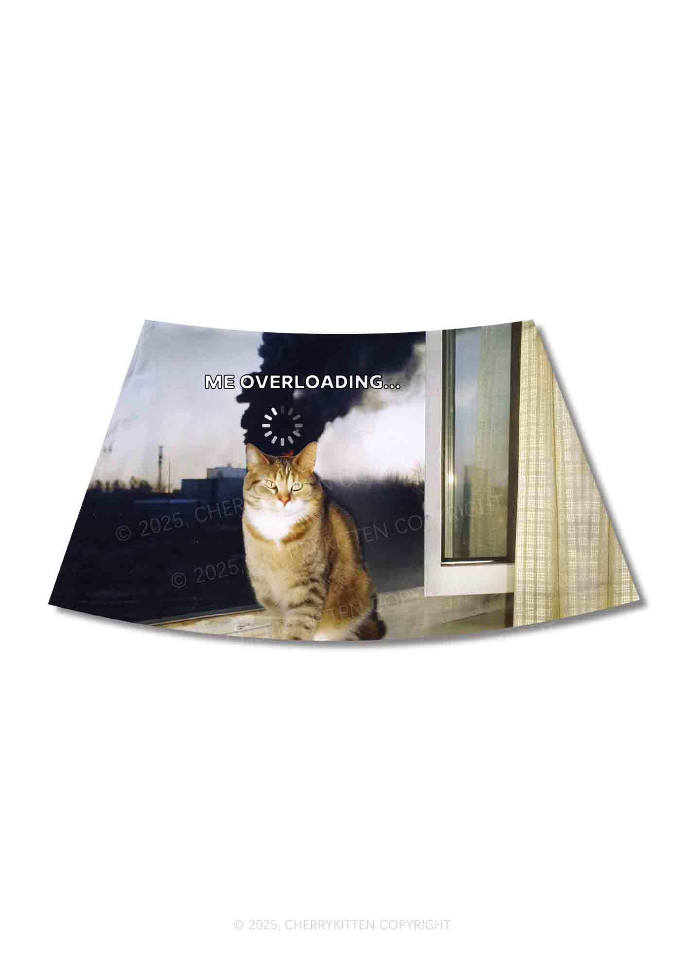 The Overloading Cat Y2K Print Mini Skirt Cherrykitten