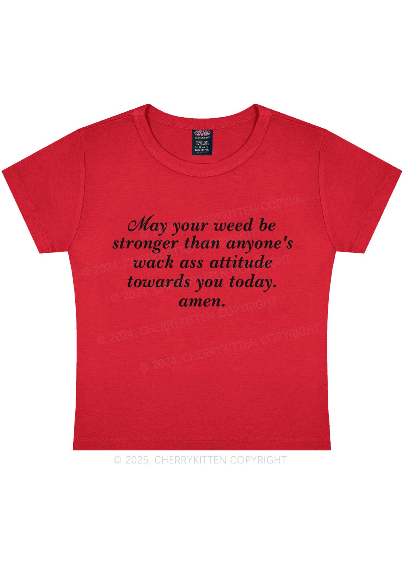 Stronger Than Wack Attitude Y2K Baby Tee Cherrykitten