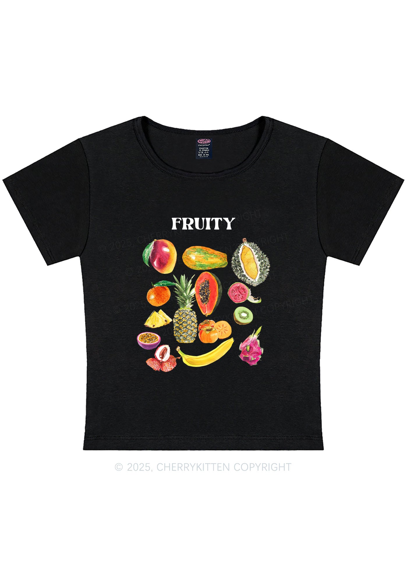 Curvy Fruity Y2K Baby Tee Cherrykitten