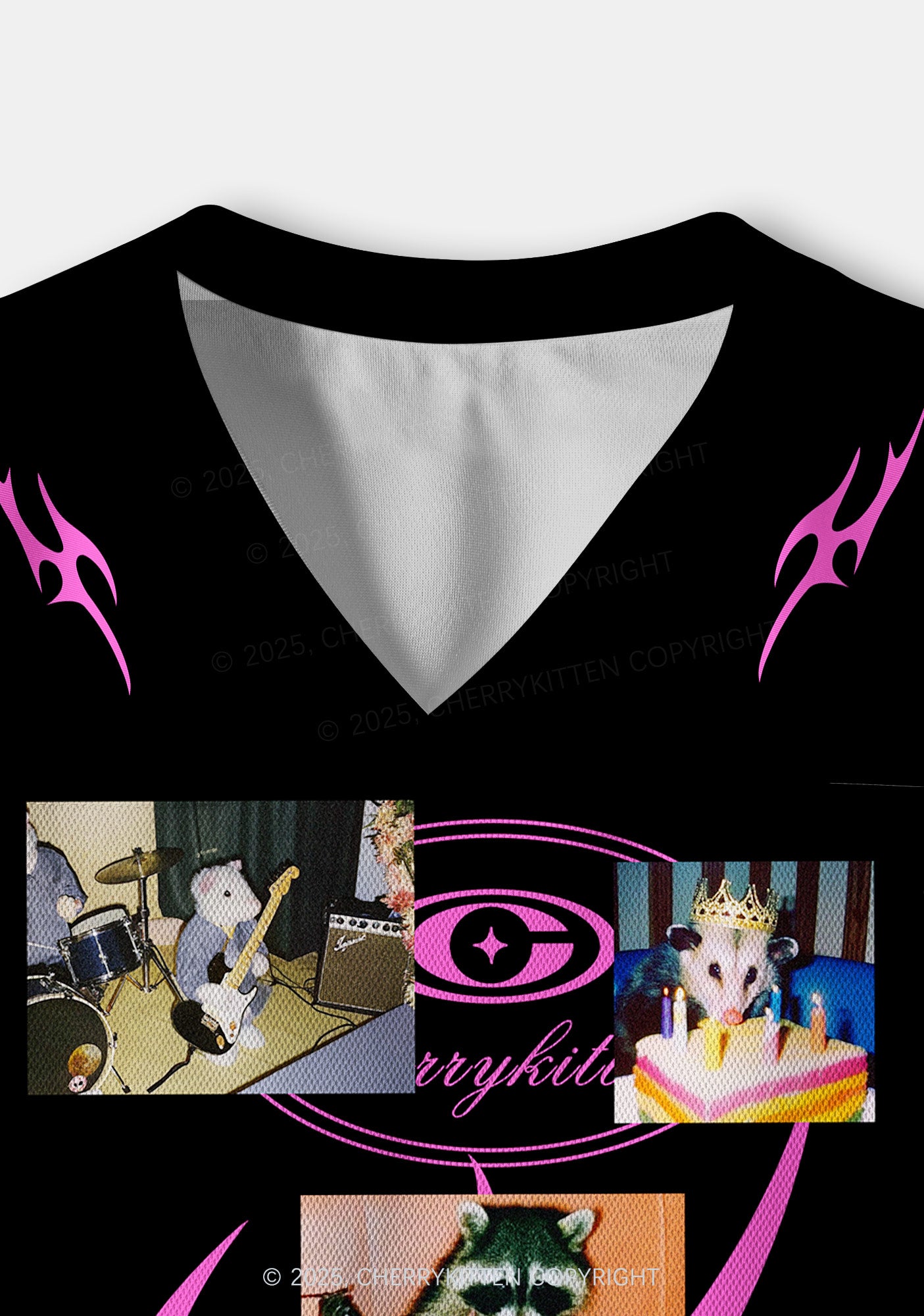 Custom Hot Pink Flame Y2K Crop Sport Jersey Shirts Cherrykitten