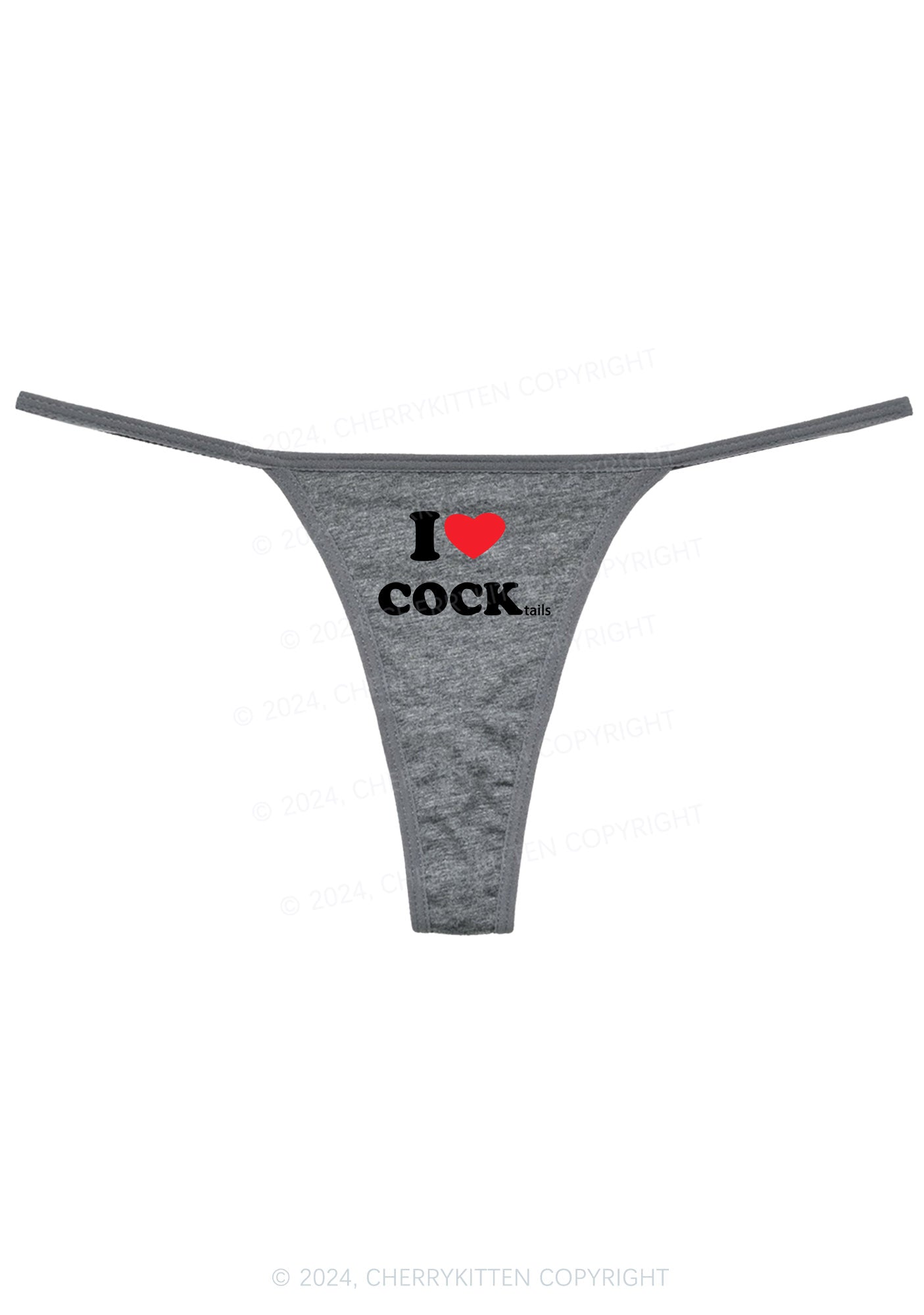 I Love Cocktails Y2K Flat String Thong Cherrykitten