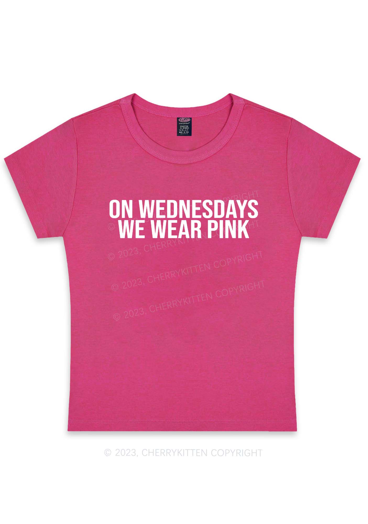 Curvy We Wear Pink Y2K Baby Tee Cherrykitten