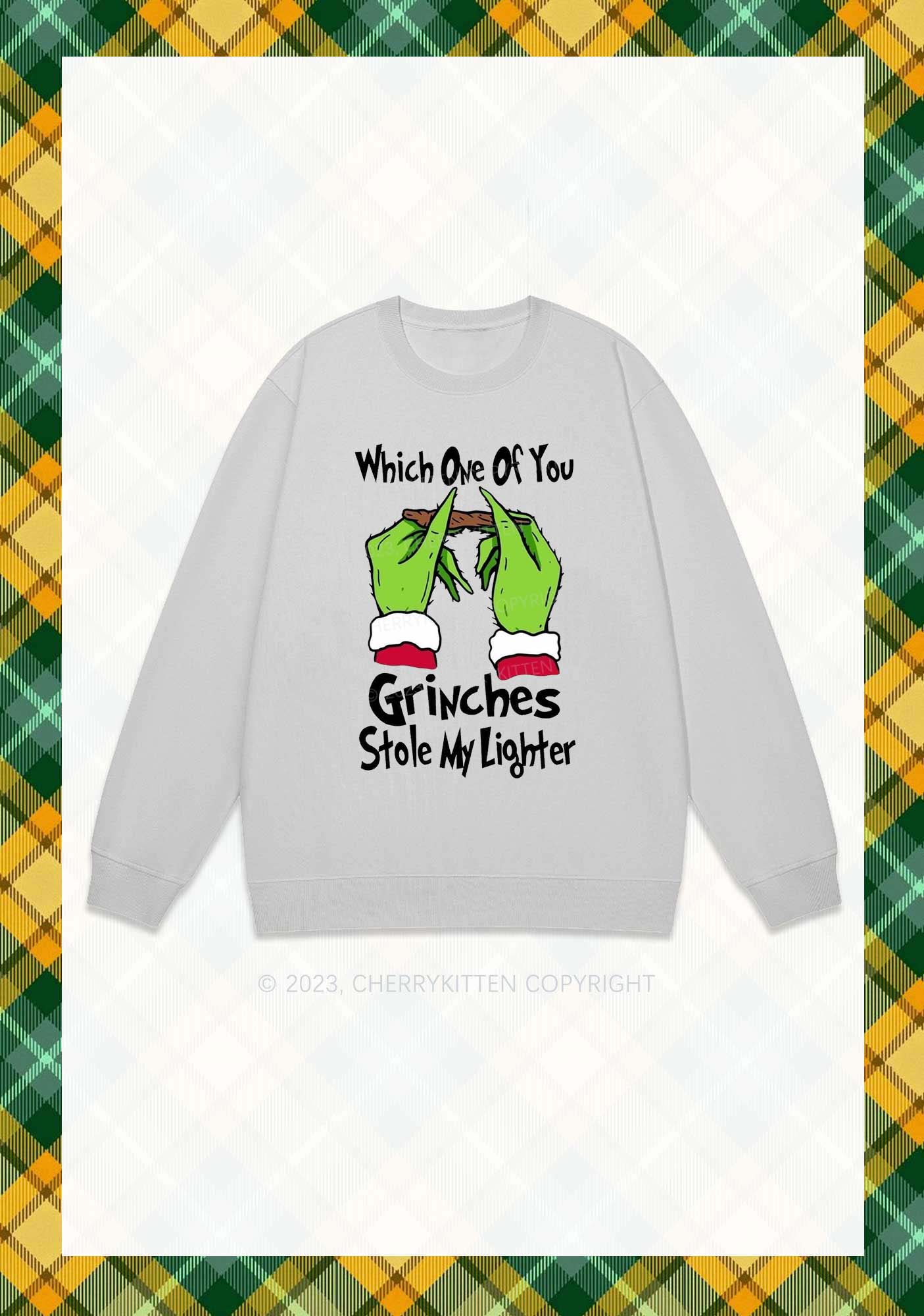 Which One Of You Stole My Lighter Christmas Y2K Sweatshirt Cherrykitten