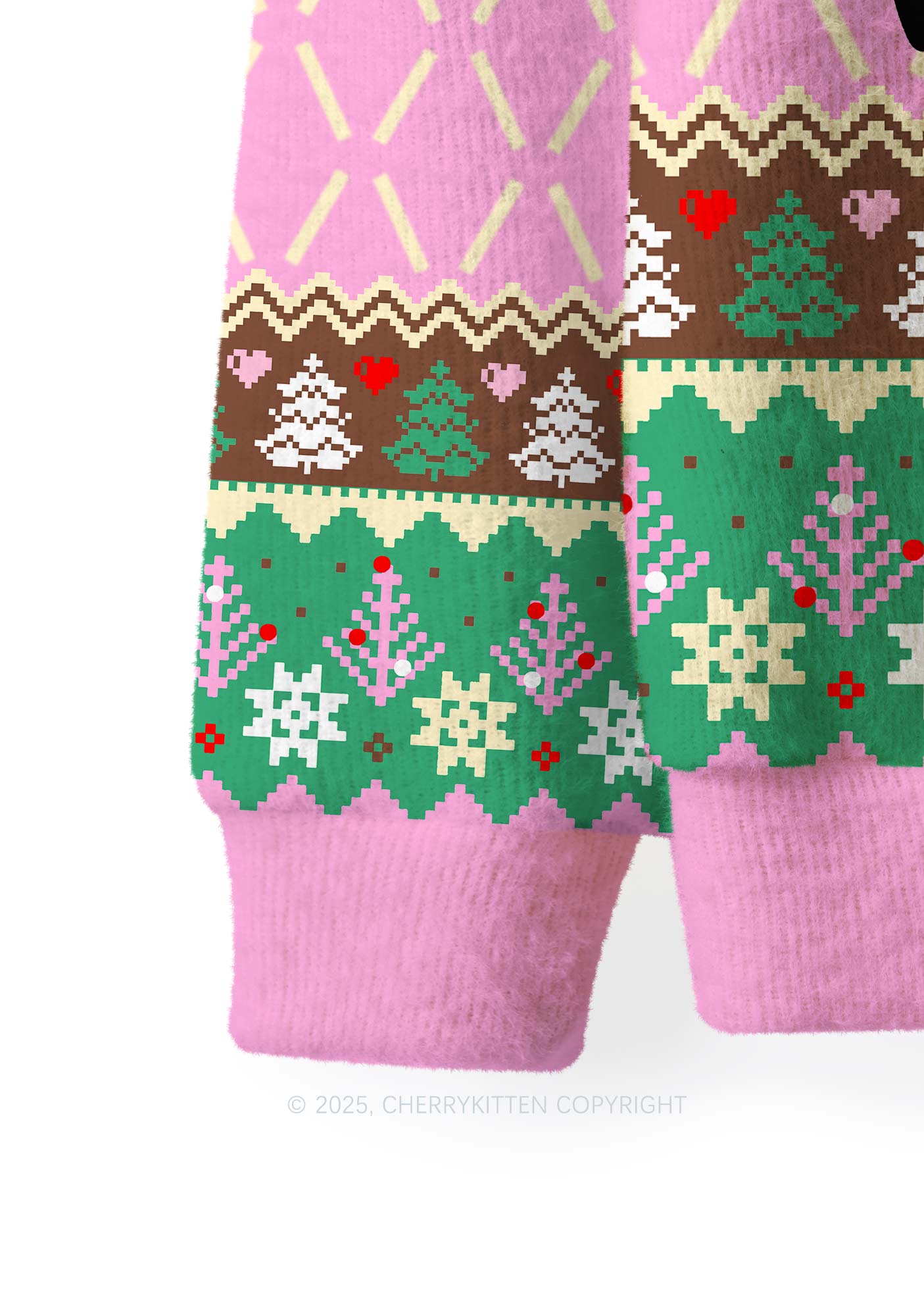 What Tree Y2K Christmas Knit Sweatshirt Cherrykitten