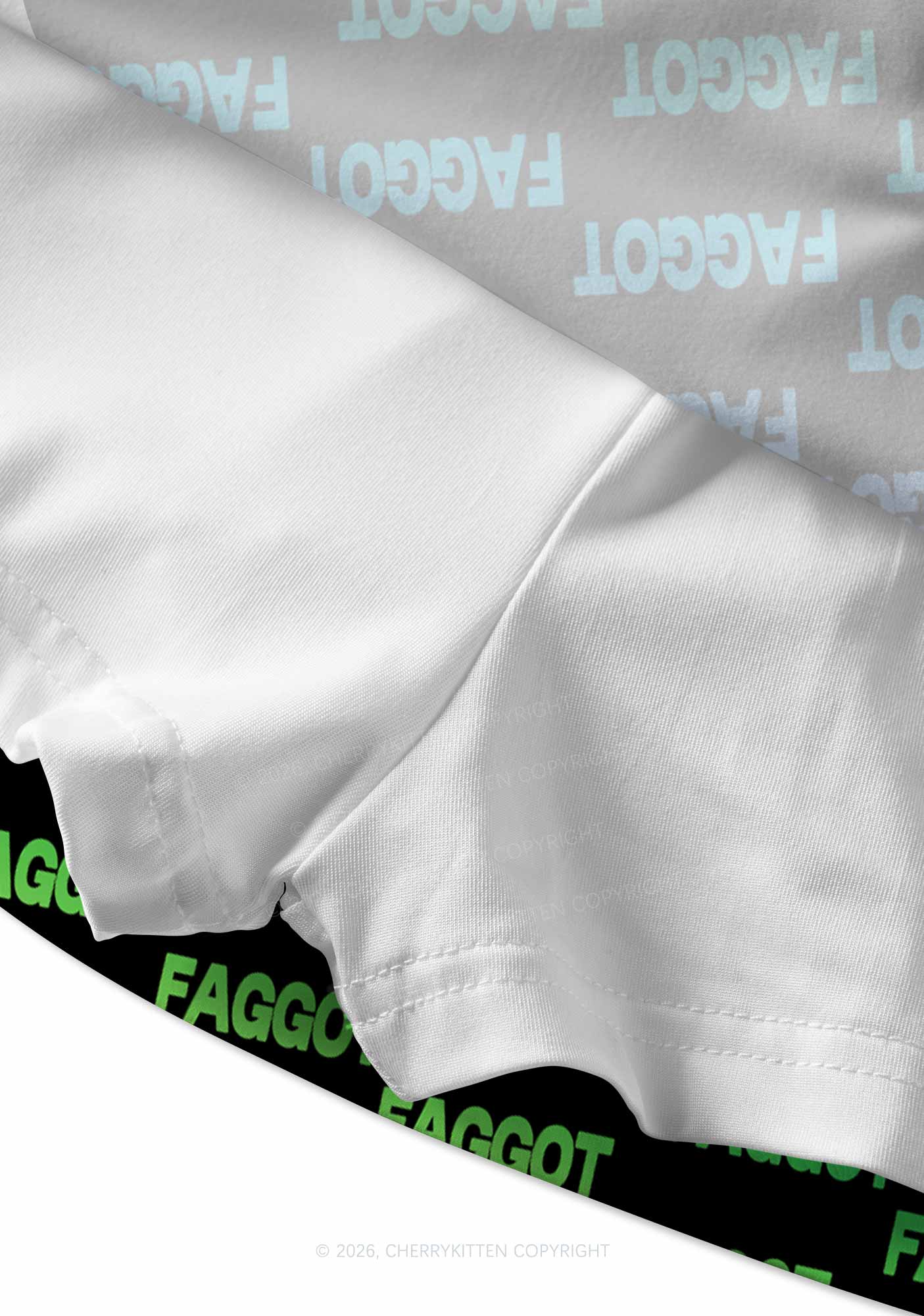 Neon Rainbow Faggot Pride Y2K Print Mini Skirt Cherrykitten