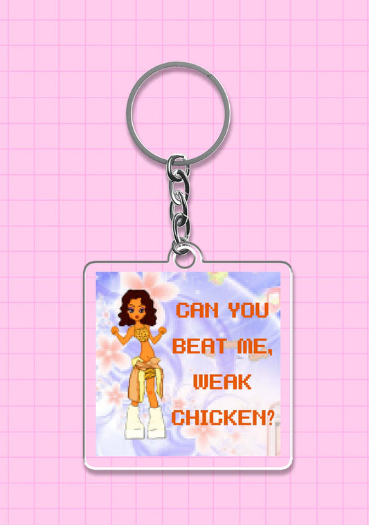 Beat Me Weak Chicken 1Pc Y2K Keychain Cherrykitten