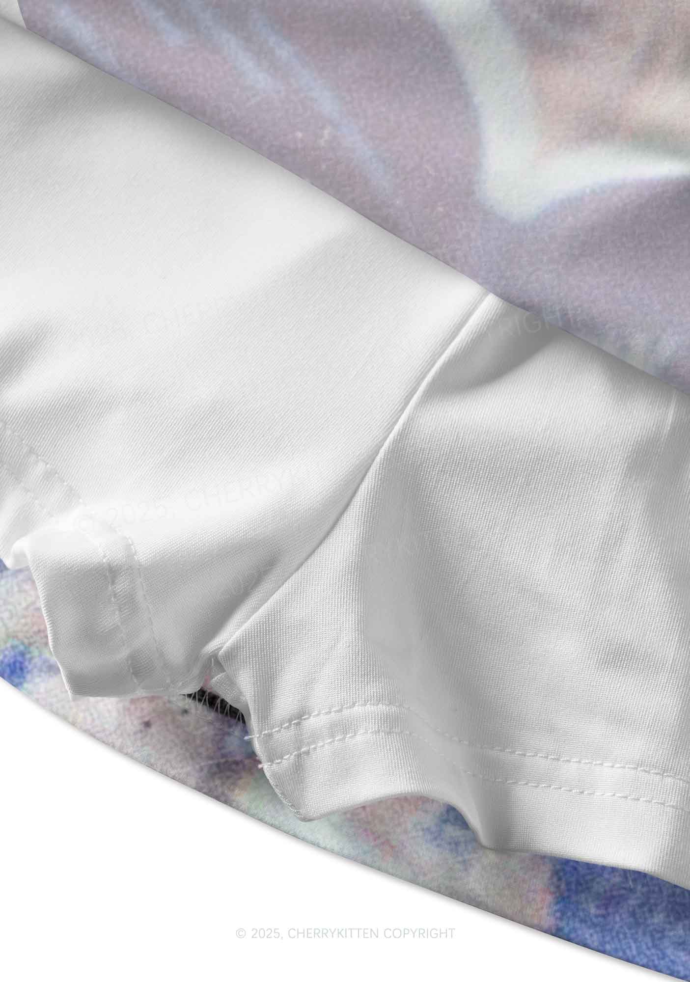 BDE Y2K Print Mini Skirt Cherrykitten