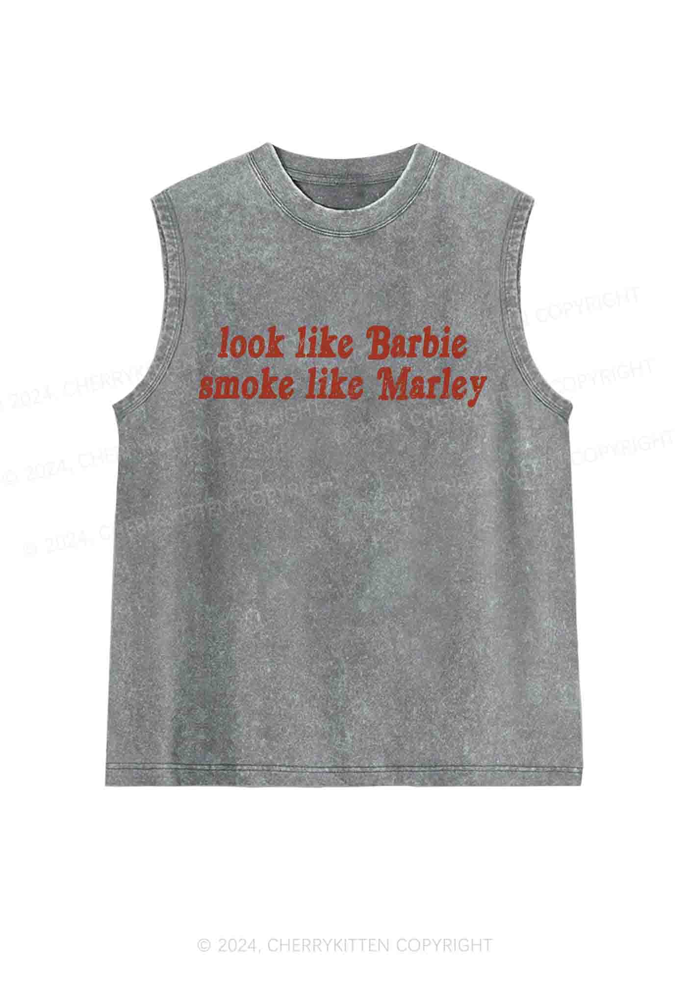 Smoke Like Marley Y2K Washed Tank Cherrykitten