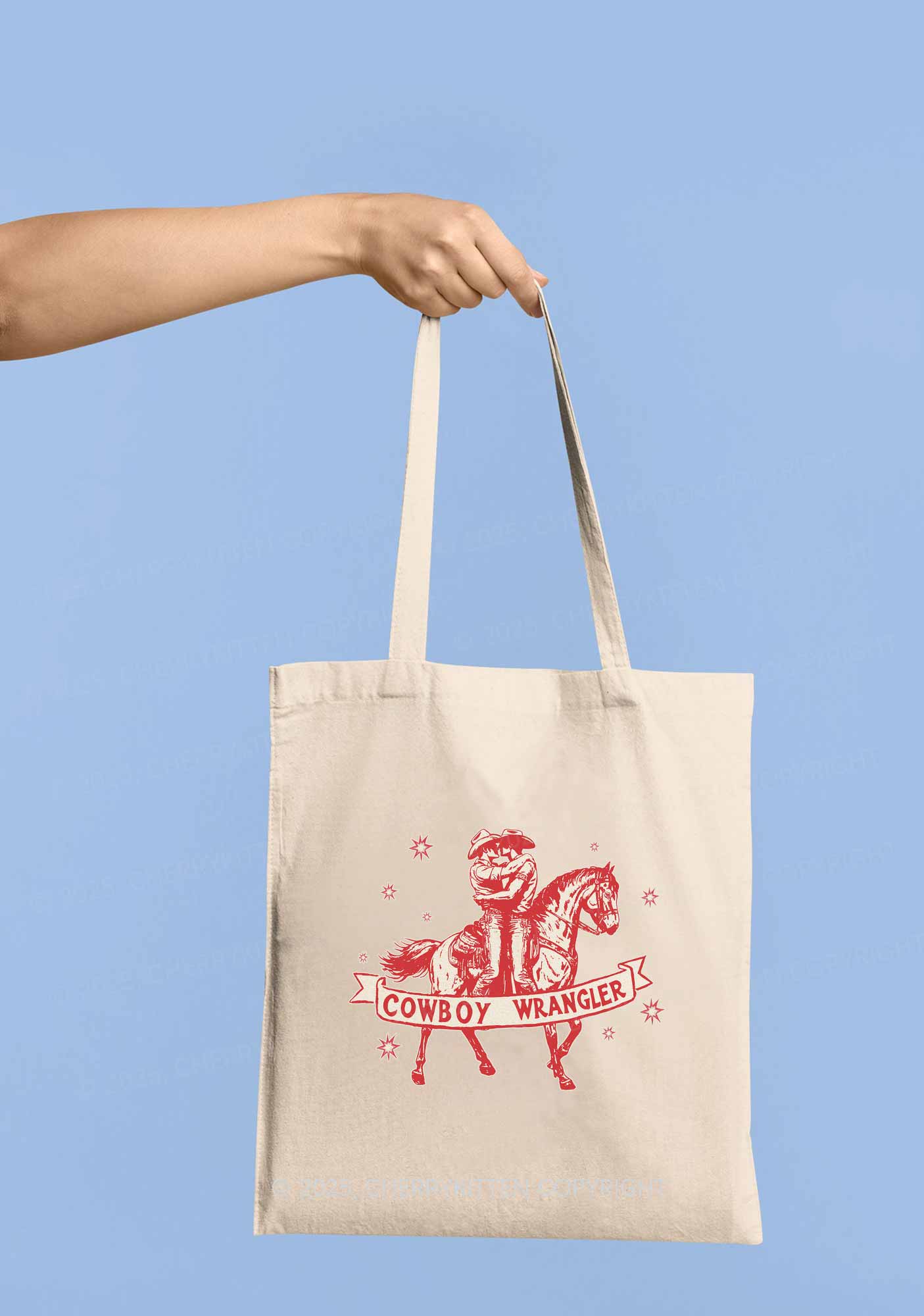 Cowboy Wrangler Pride Y2K Canvas Tote Bag Cherrykitten