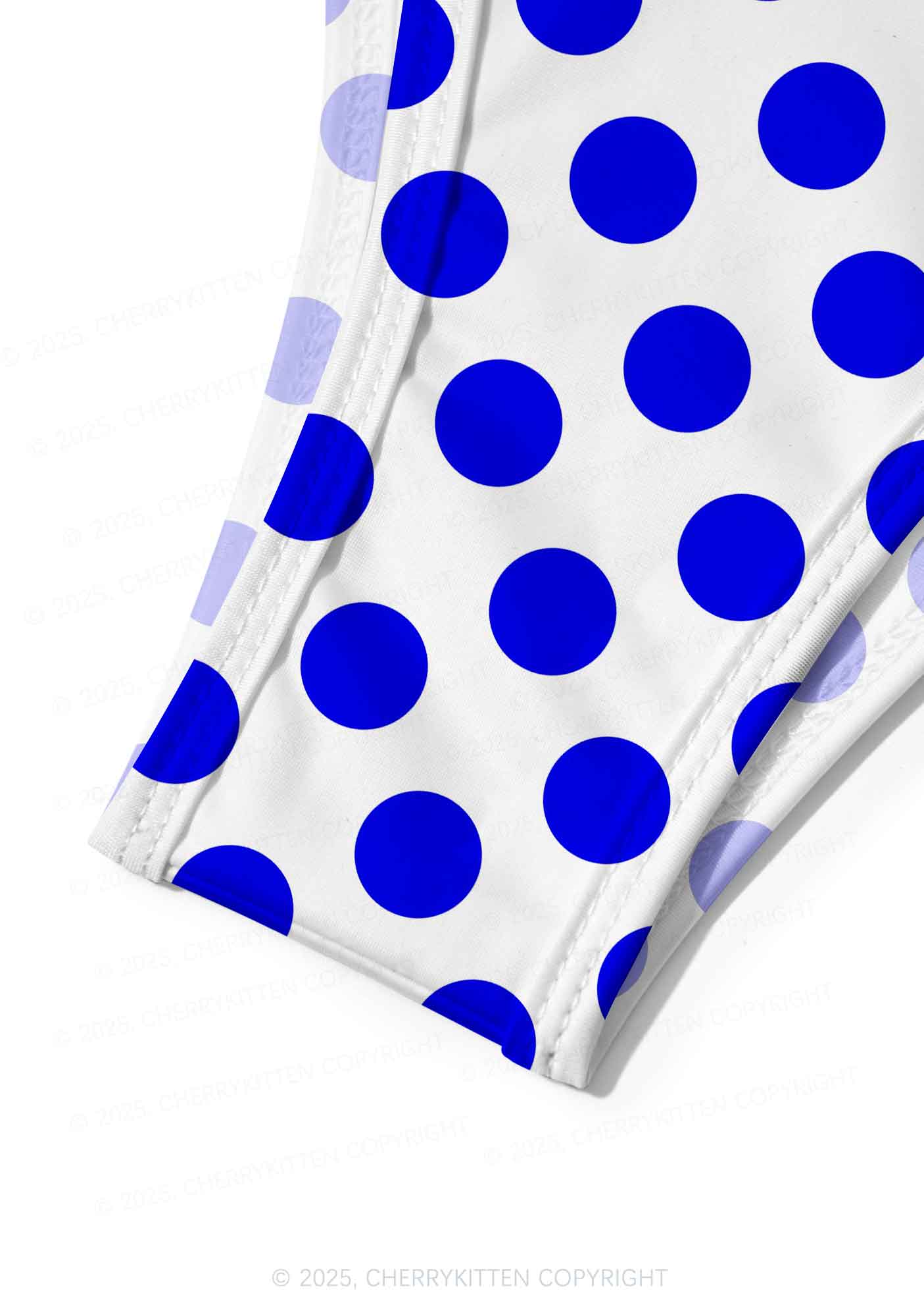 Blue Dotty Y2K Print Bikini Set Cherrykitten
